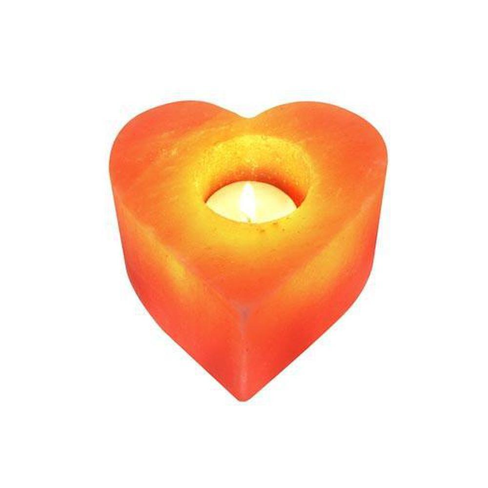 Himalayan Pink Salt Candleholder - Carved Shape Crystal Rock-1