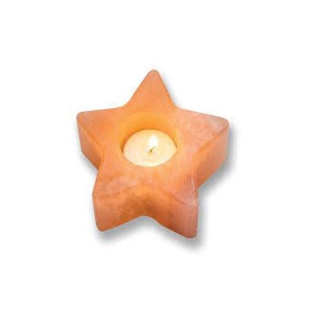 Himalayan Pink Salt Candleholder - Carved Shape Crystal Rock-2