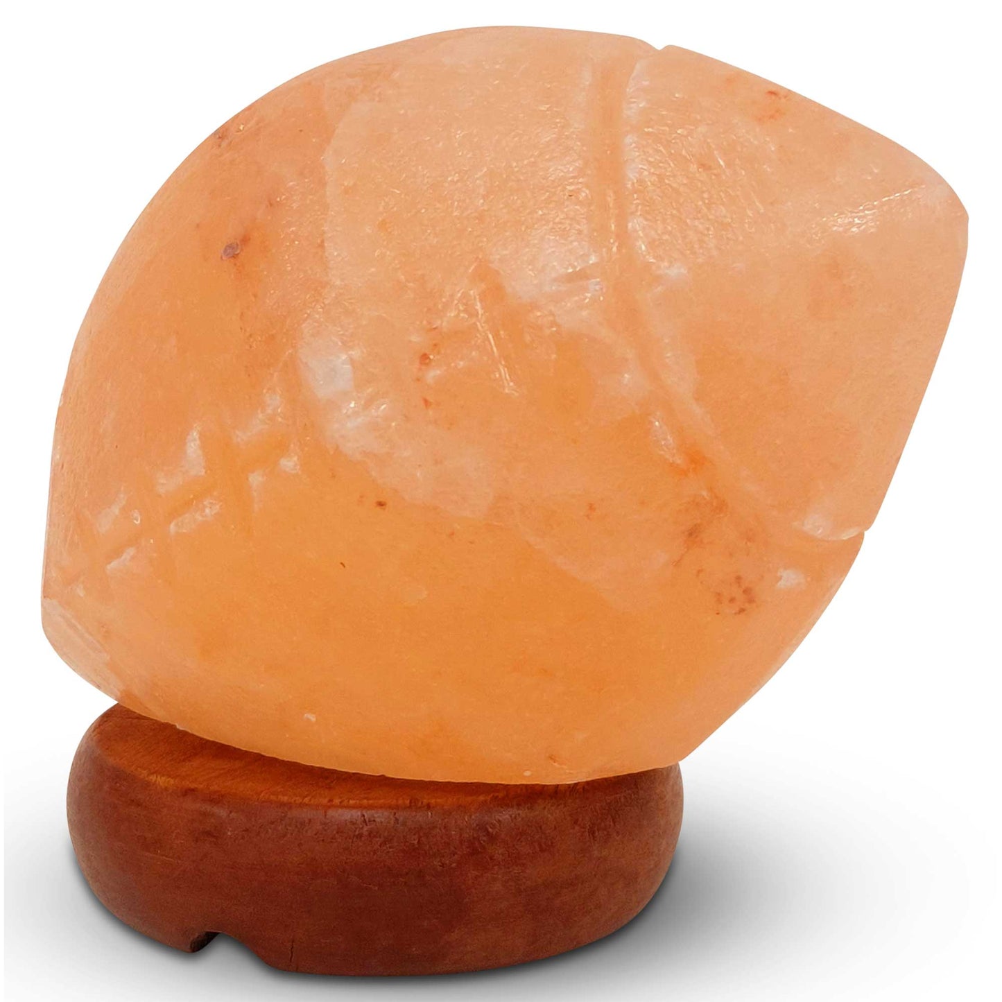 Himalayan Pink Salt Lamp - 12V 12W Rugby Footy Ball Shape Carved Crystal Rock-1