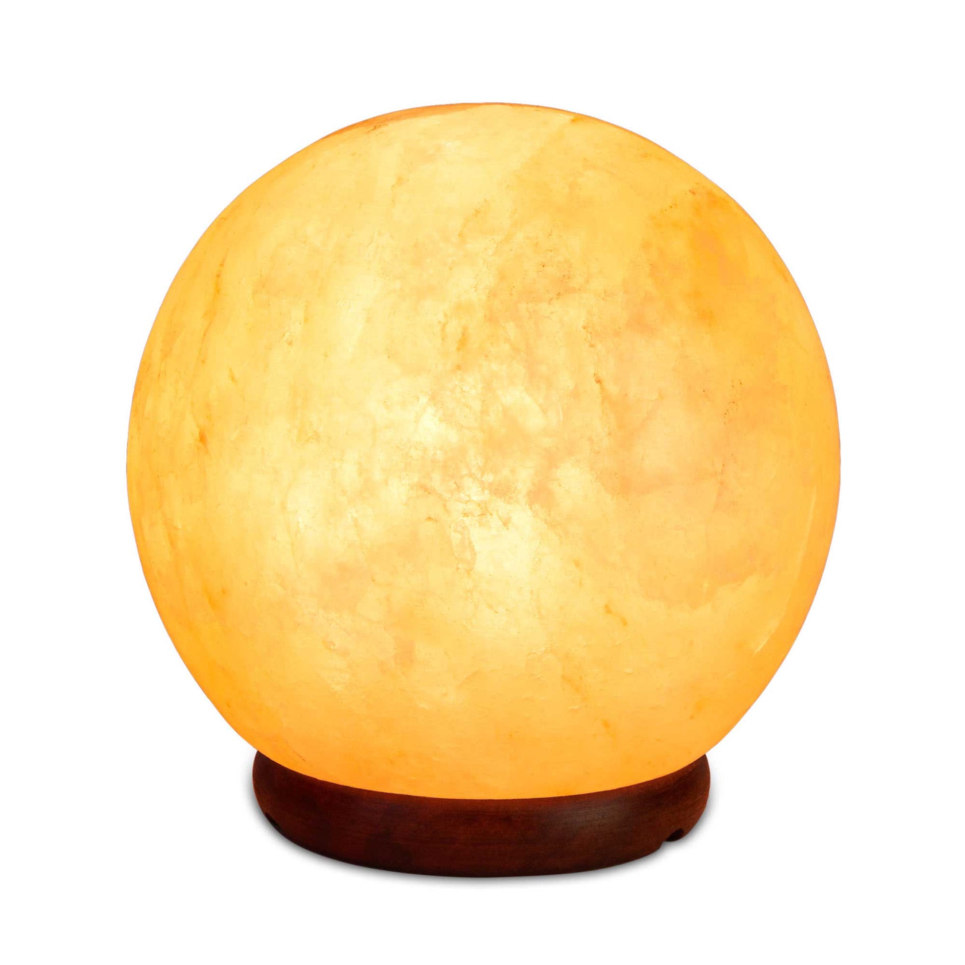 Himalayan Pink Salt Lamp - 5" Inches Ball Sphere Shape Carved Crystal Rock-1