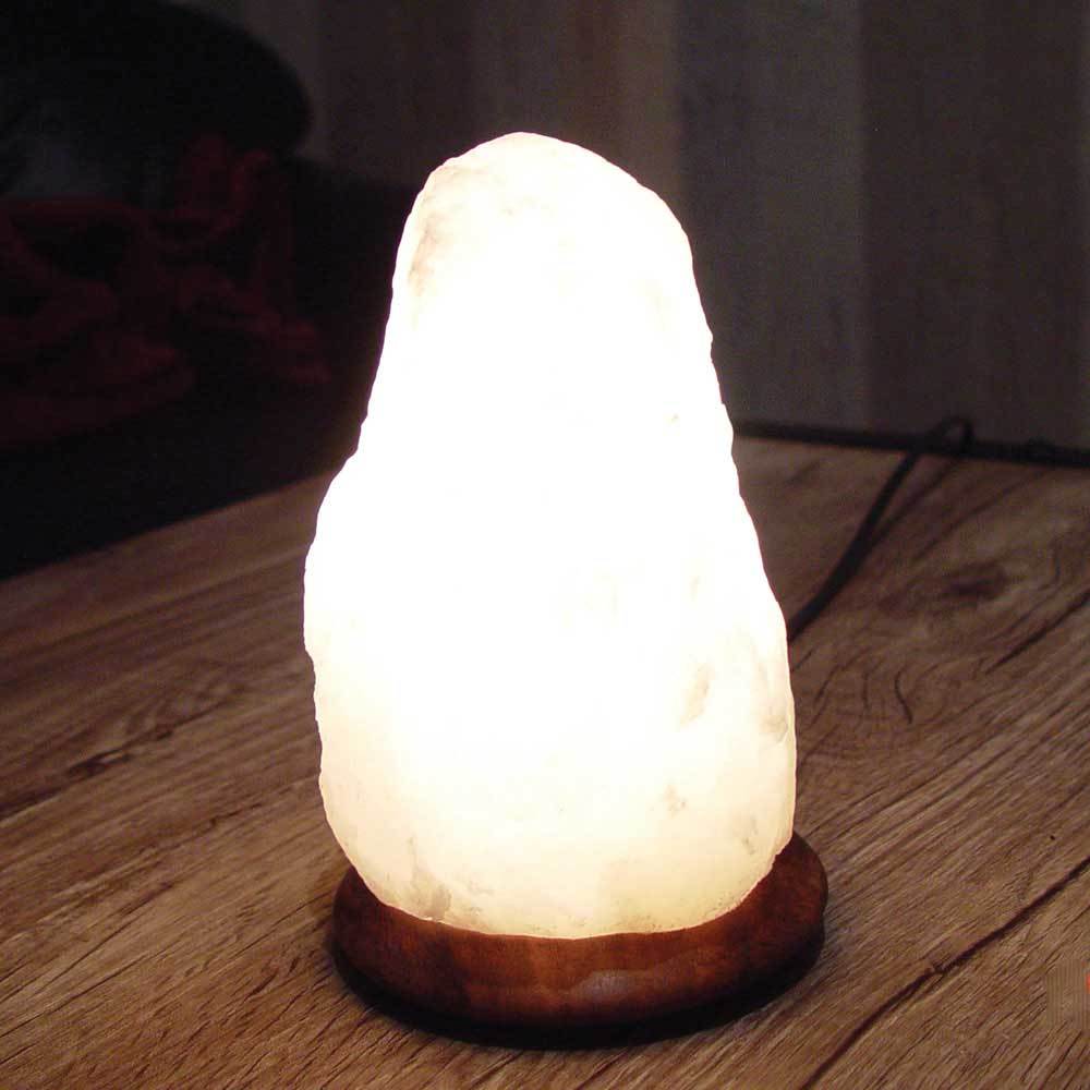 Himalayan White Rock Salt Lamps - 12V 12W Natural Shape Cut Unique Crystal Lamp-2