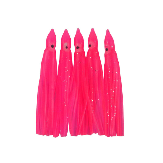 Swimerz Octopus Skirts 100mm Hot Pink, 5 pack-0