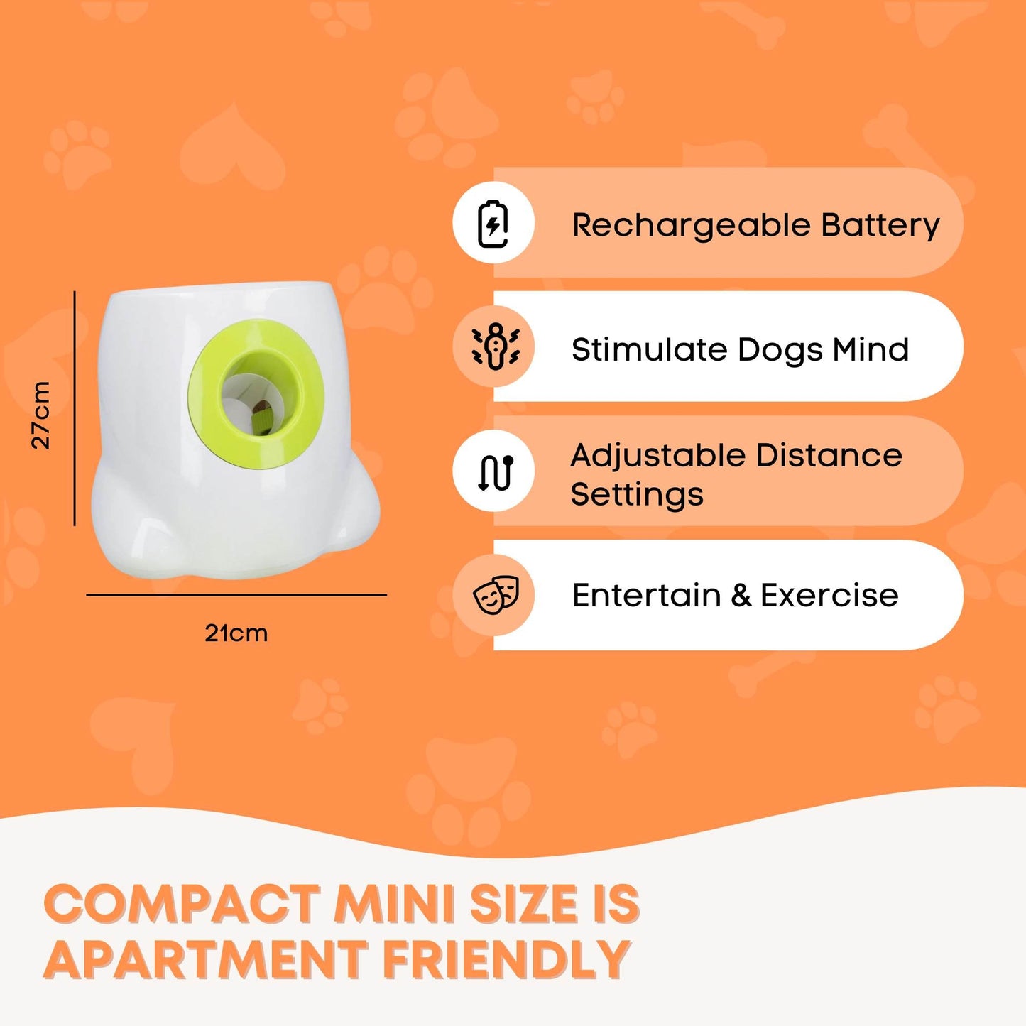 Hyper Fetch Mini Dog Ball Launcher - Automatic Interactive Indoor Small Pet Toy-2