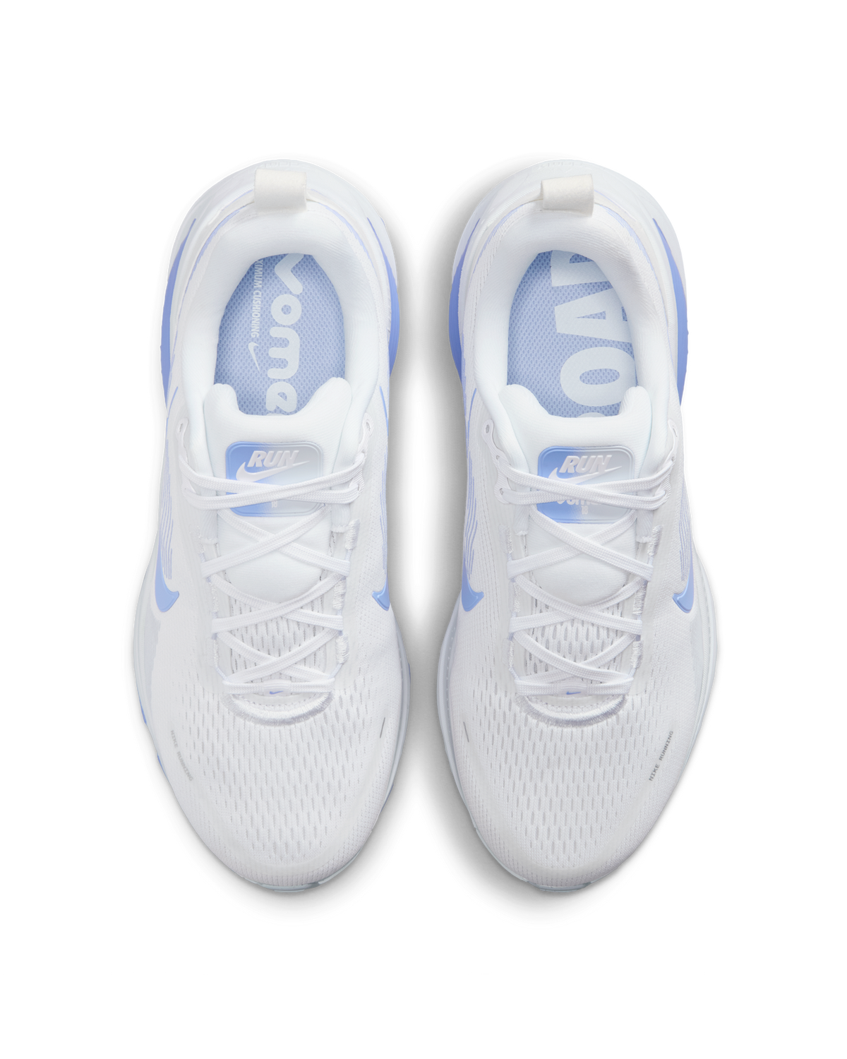 Nike Womens Vomero 18 (D Wide) Sneakers Runners Shoes in White/Football Grey/Royal Pulse