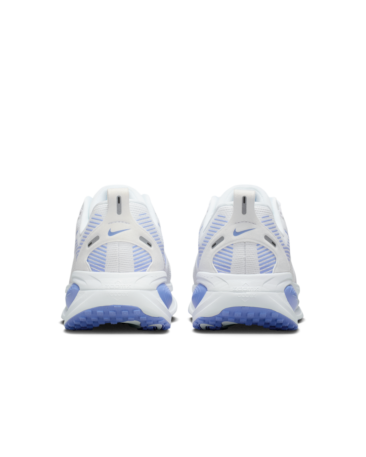 Nike Womens Vomero 18 (D Wide) Sneakers Runners Shoes in White/Football Grey/Royal Pulse