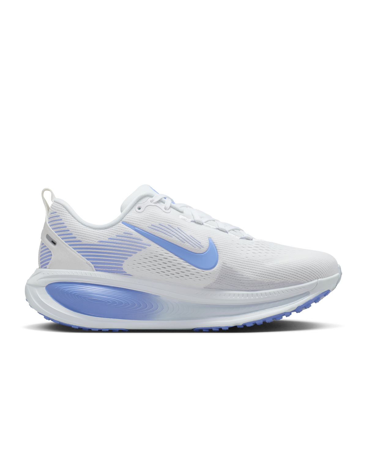 Nike Womens Vomero 18 (D Wide) Sneakers Runners Shoes in White/Football Grey/Royal Pulse