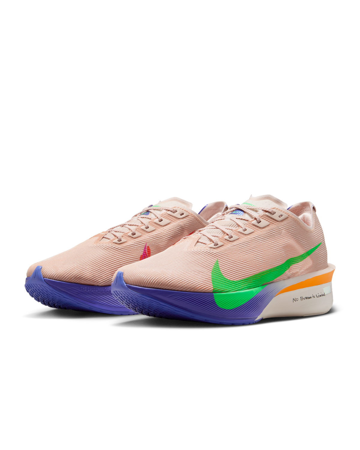 Nike Mens Vaporfly 4 EK Silt Sneakers Shoes Runners in Red/Green Shock-Fire Pink
