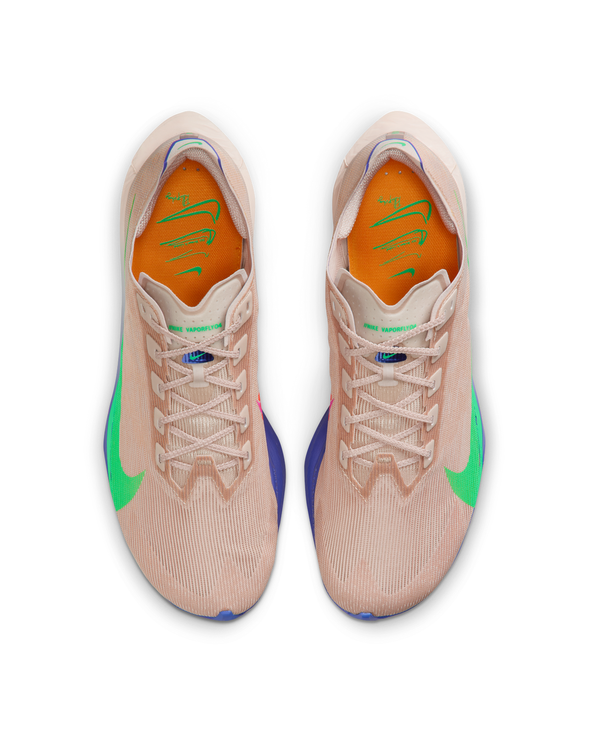 Nike Mens Vaporfly 4 EK Silt Sneakers Shoes Runners in Red/Green Shock-Fire Pink