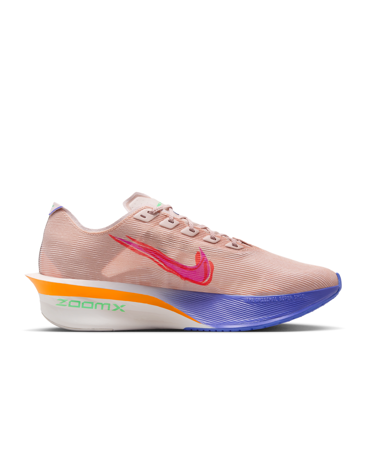 Nike Mens Vaporfly 4 EK Silt Sneakers Shoes Runners in Red/Green Shock-Fire Pink