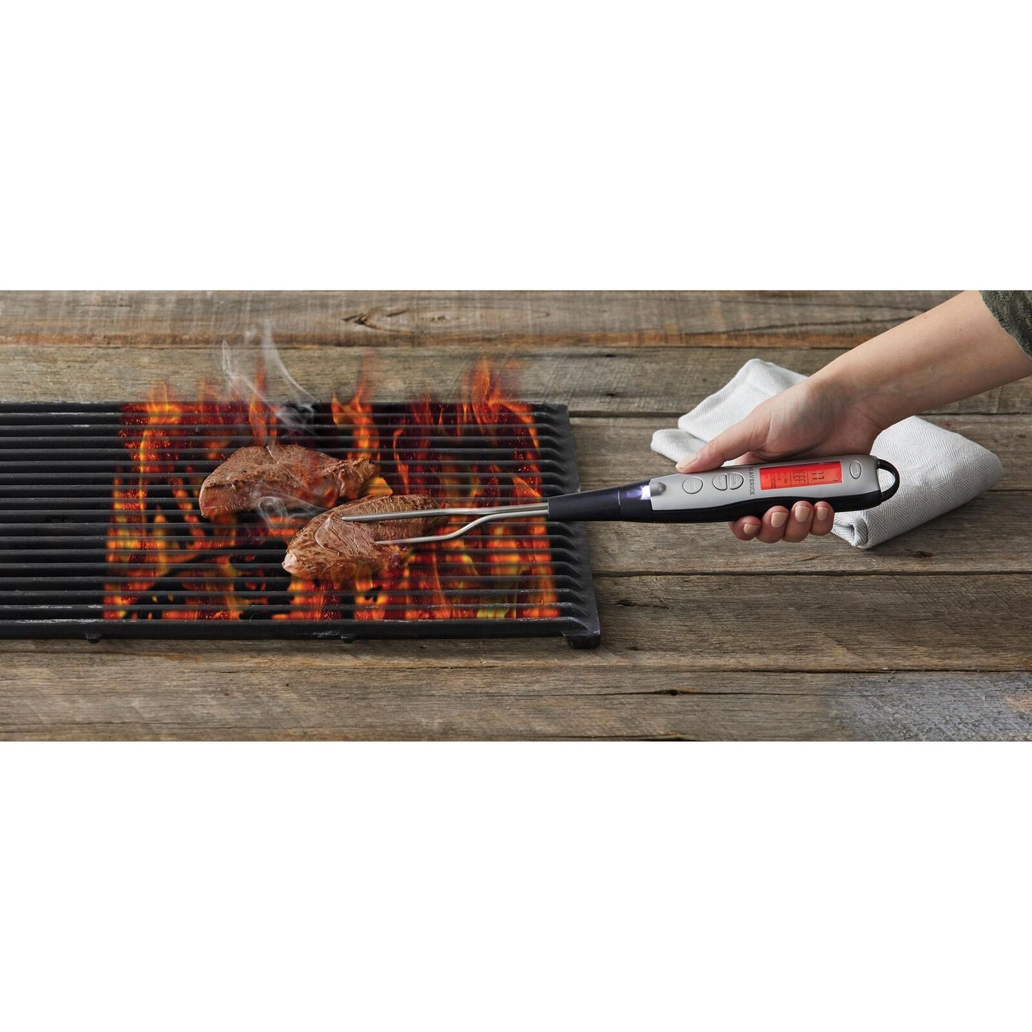 Maverick BBQ Meat Fork Digital Thermometer with Light Black/Silver - 38x4x3cm-3