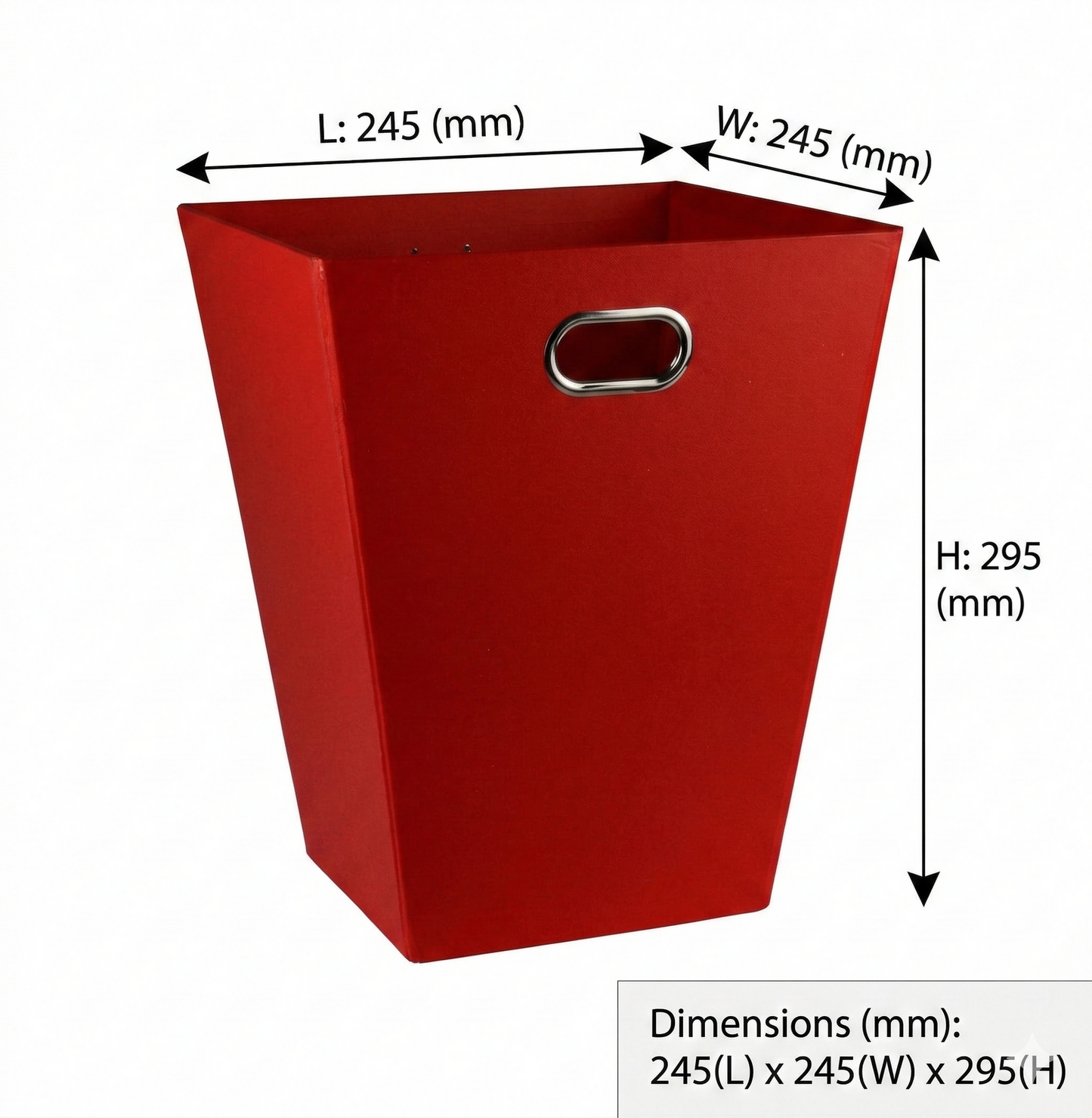12L EAZI FOLD Foldable Office Waste Rubbish Bin Collapsible Space Saving in Red