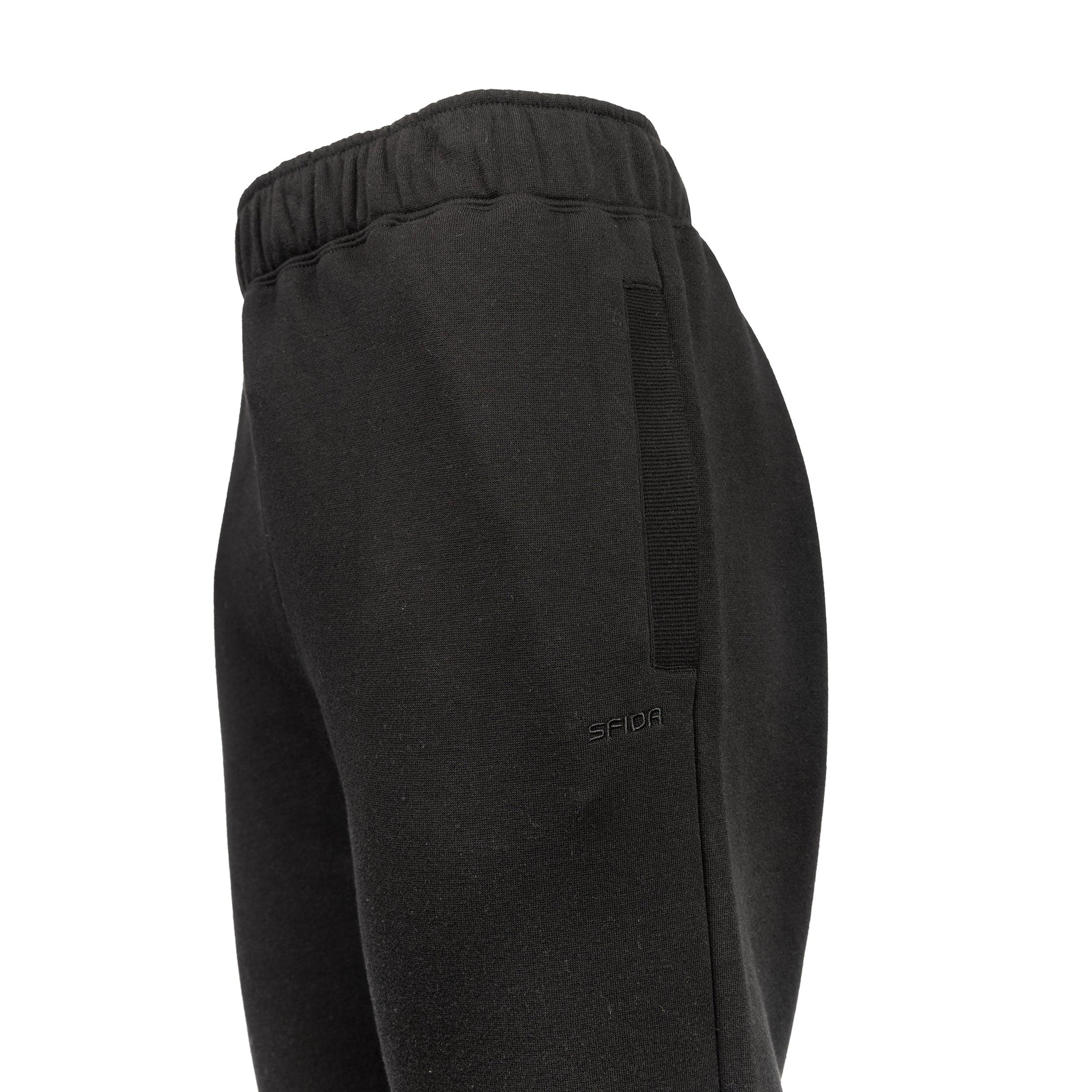 Ivan Mens Cuff Fleece Pants - Black-1