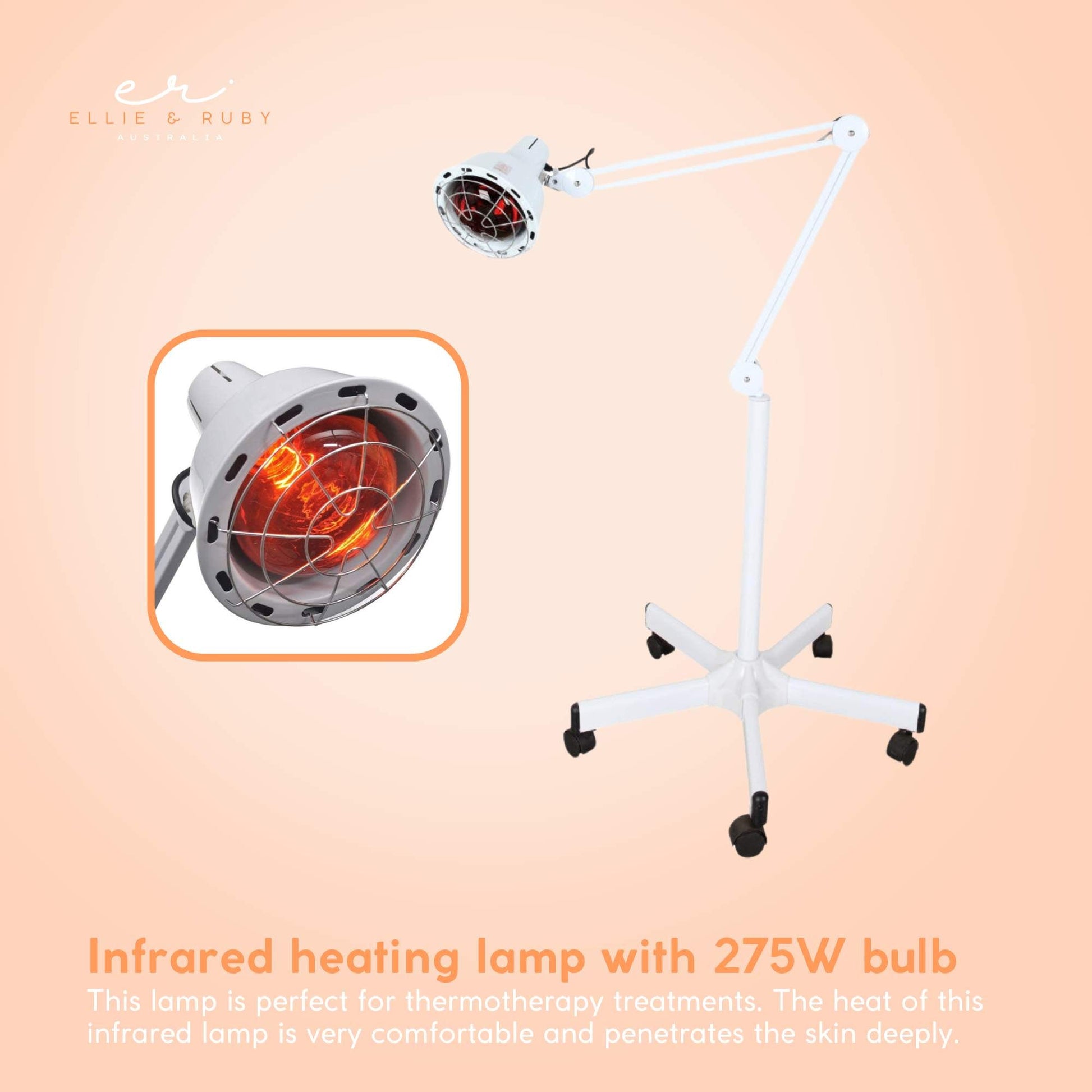Infrared Heat Floor Lamp 275W Mobile Dimmable Salon Home Thermotherapy Treatment-2
