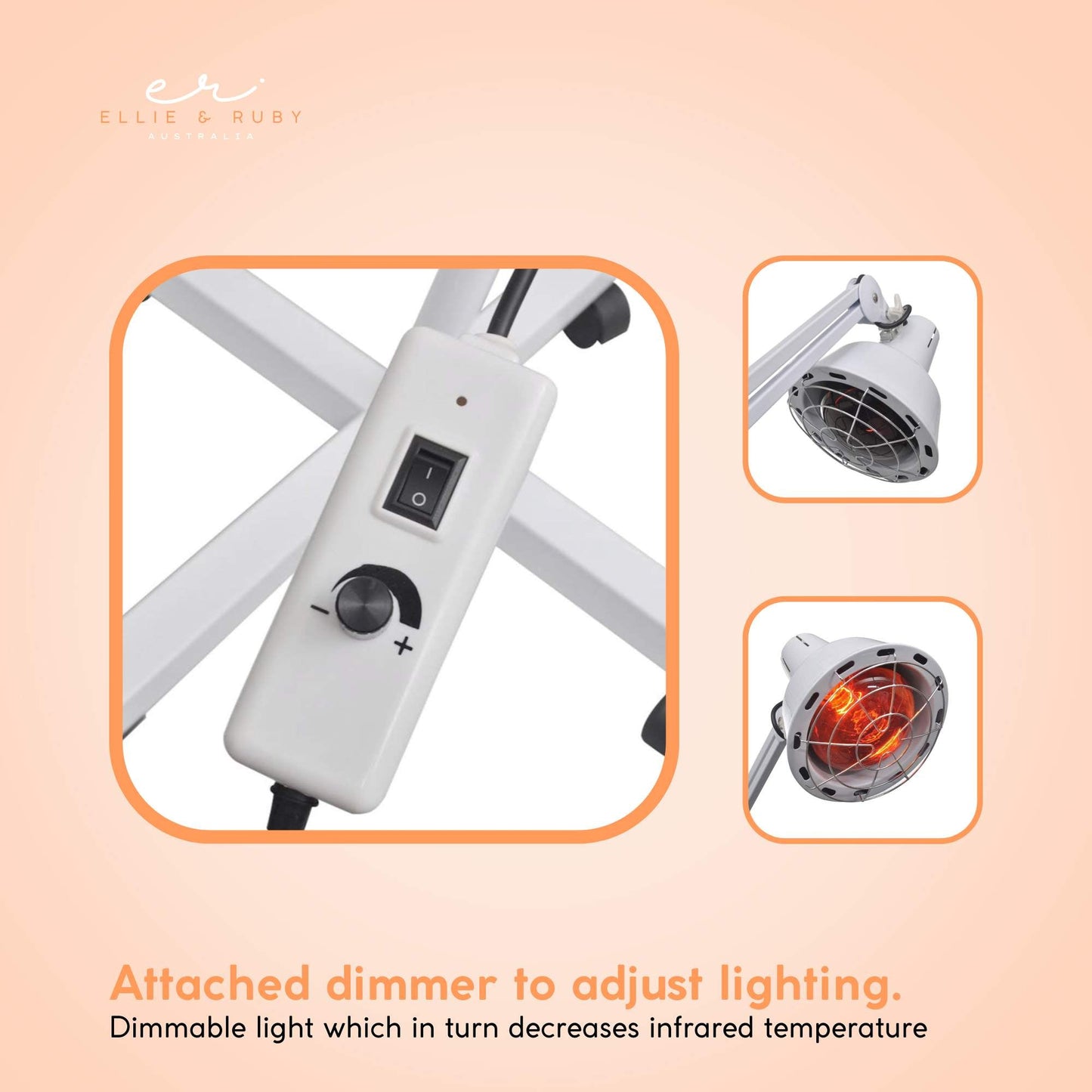 Infrared Heat Floor Lamp 275W Mobile Dimmable Salon Home Thermotherapy Treatment-4