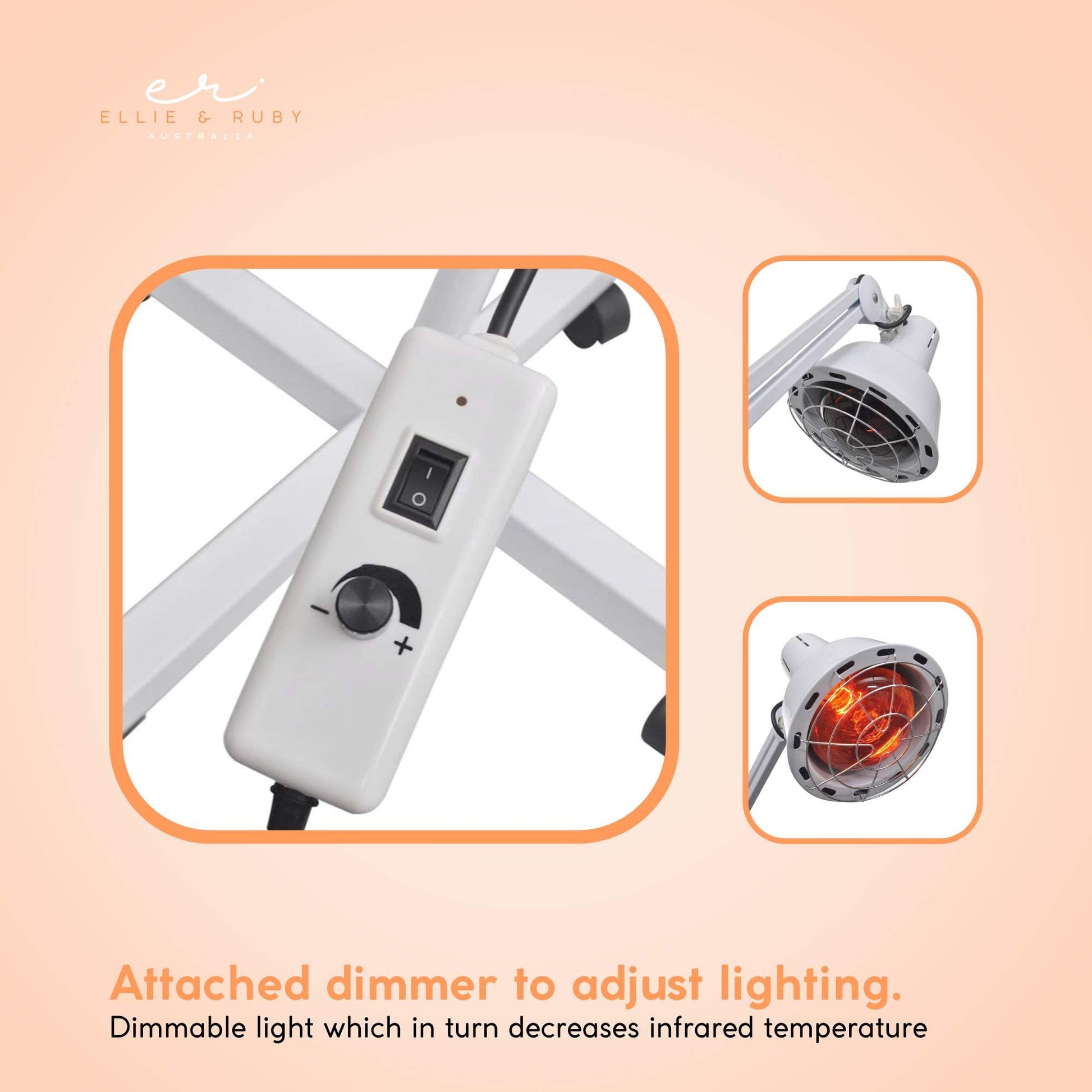 Infrared Heat Floor Lamp 275W Mobile Dimmable Salon Home Thermotherapy Treatment-4