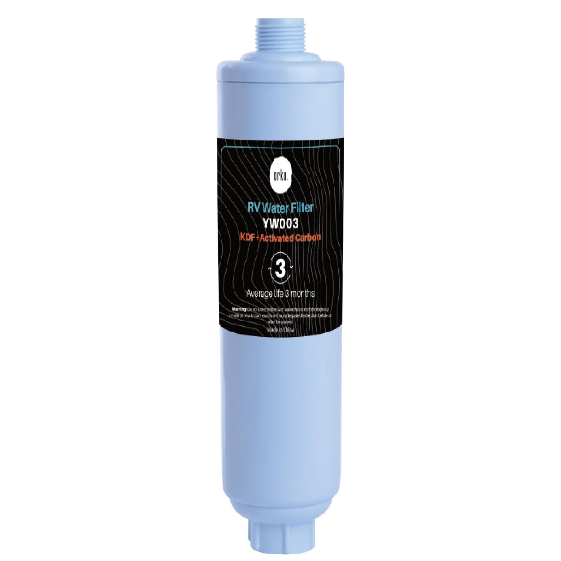 Inline Water Filter - RV Caravan Hose - Activated Carbon KDF Cartridge - YW003-2