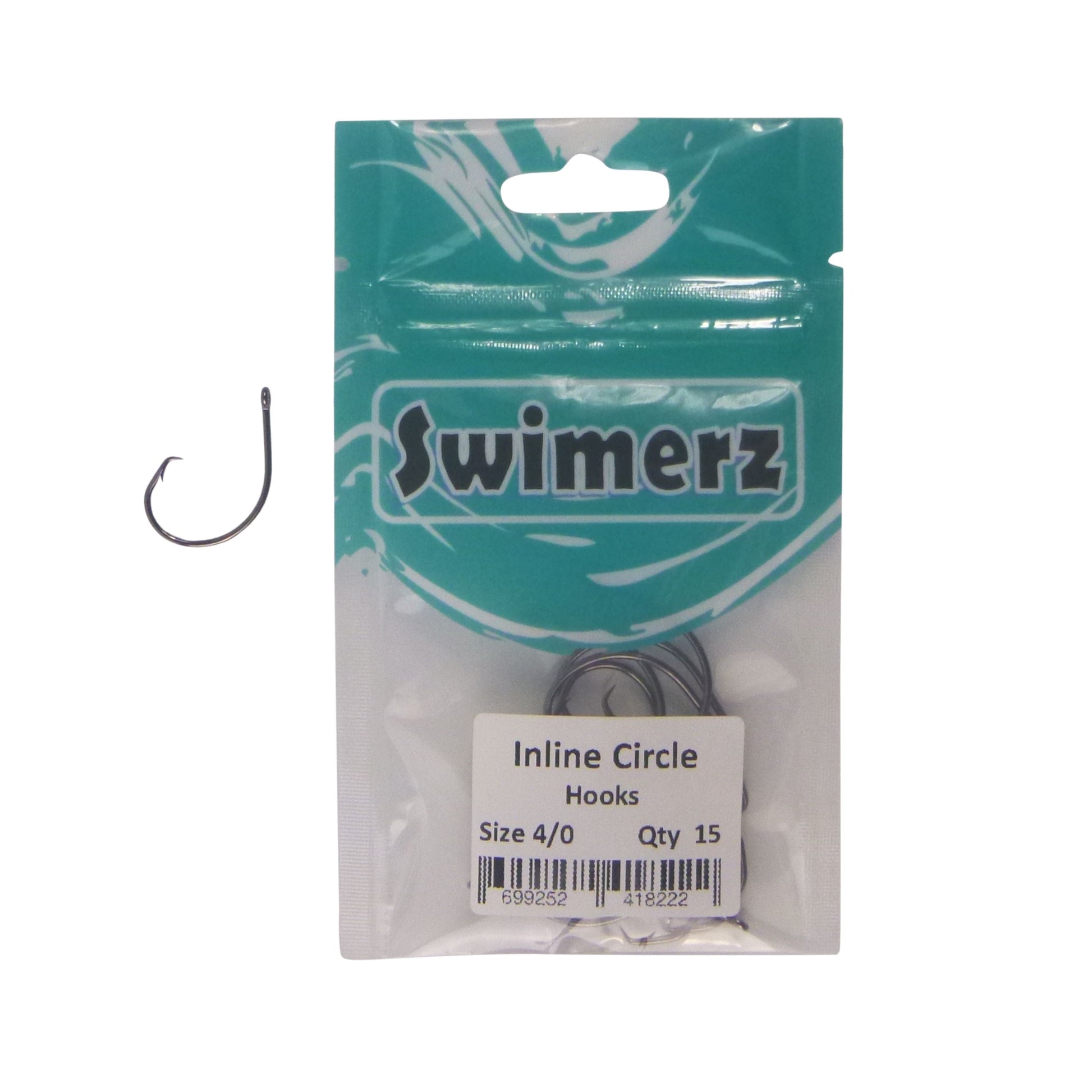 Swimerz 4/0 Inline Circle Hook 15 pack-1