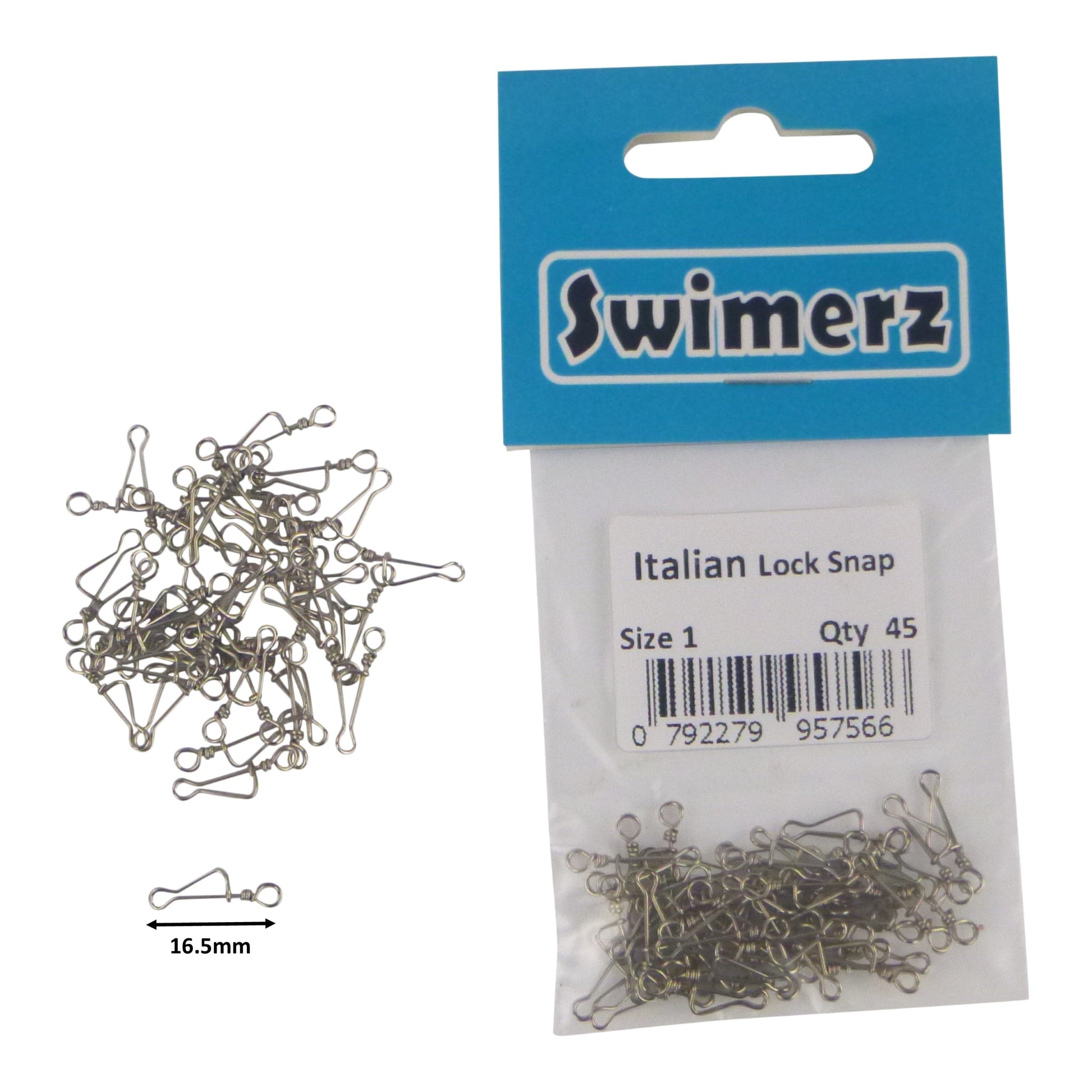 Swimerz Italian Snap, Closed Eye, size 1, 45 pack-1