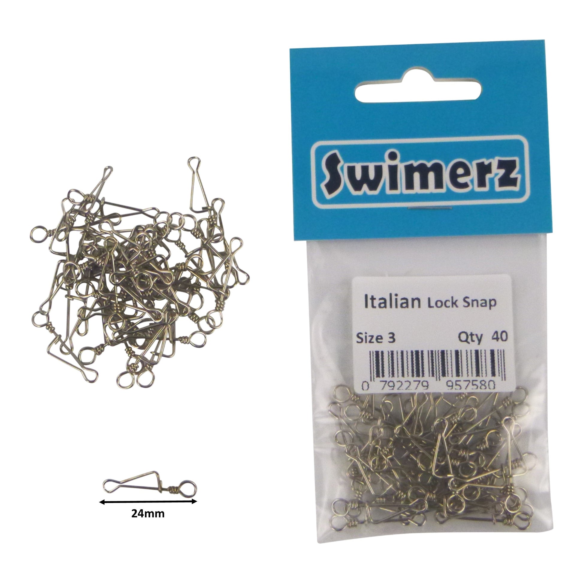 Swimerz Italian Snap, Closed Eye, size 3, 40 pack-1