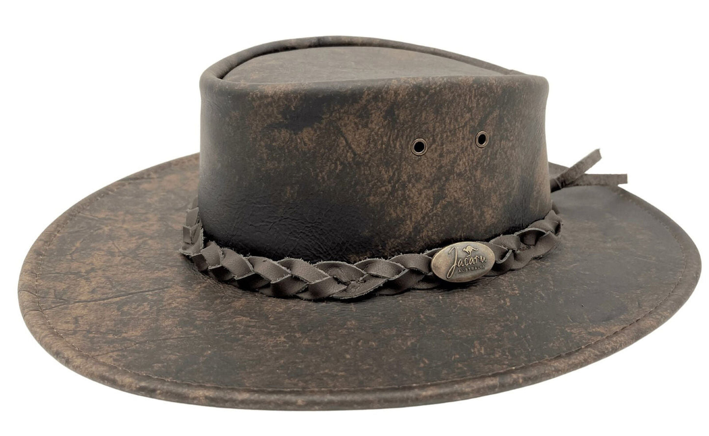 Jacaru Explorer Bovine Leather Hat (1004) Stonewash - Brown