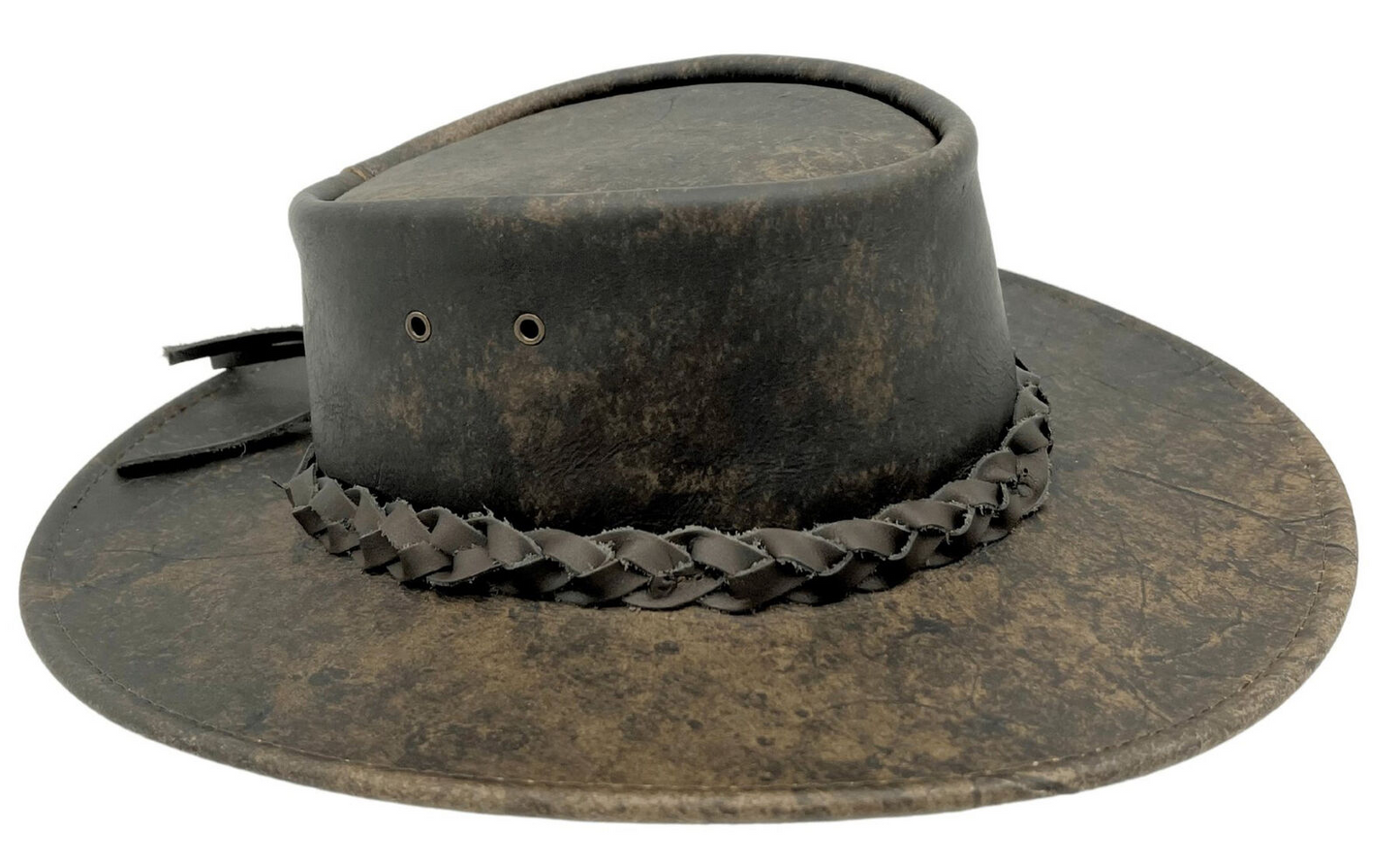 Jacaru Explorer Bovine Leather Hat (1004) Stonewash - Brown