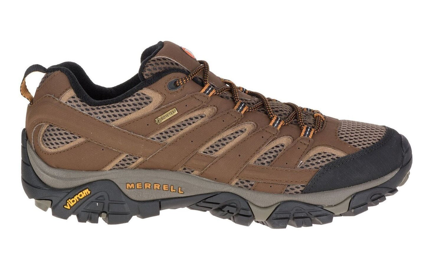 Merrell Mens Moab 2 GTX Gore-Tex Hiking Shoes Boots Trail Outdoor - Earth