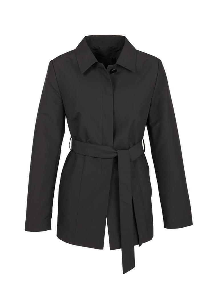 Womens Winter Button Long Trench Coat Jacket Parka Overcoat - Black-0