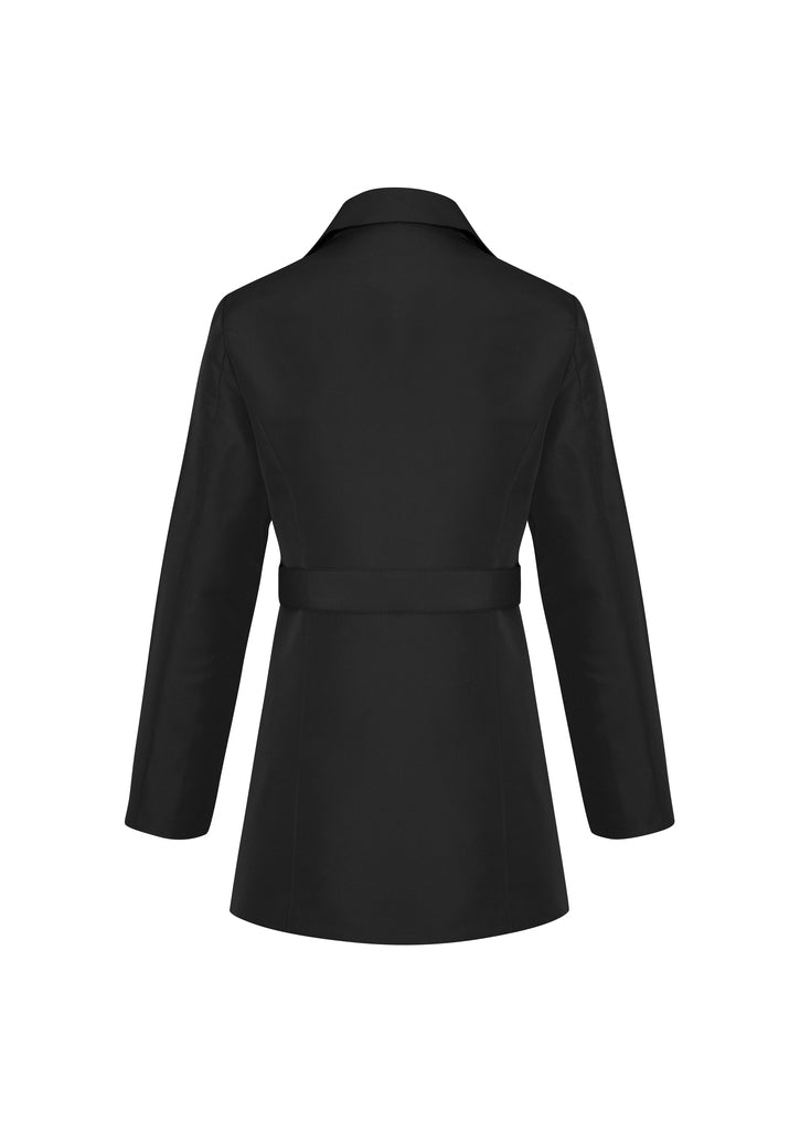 Womens Winter Button Long Trench Coat Jacket Parka Overcoat - Black-3