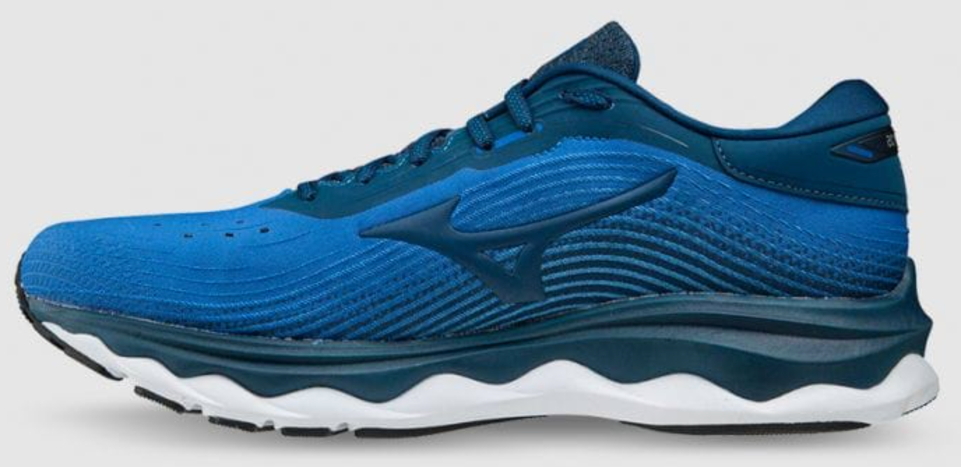 Mizuno Mens Wave Sky 5 Running Shoes Athletic Runners Sneakers - Indigo Blue-3
