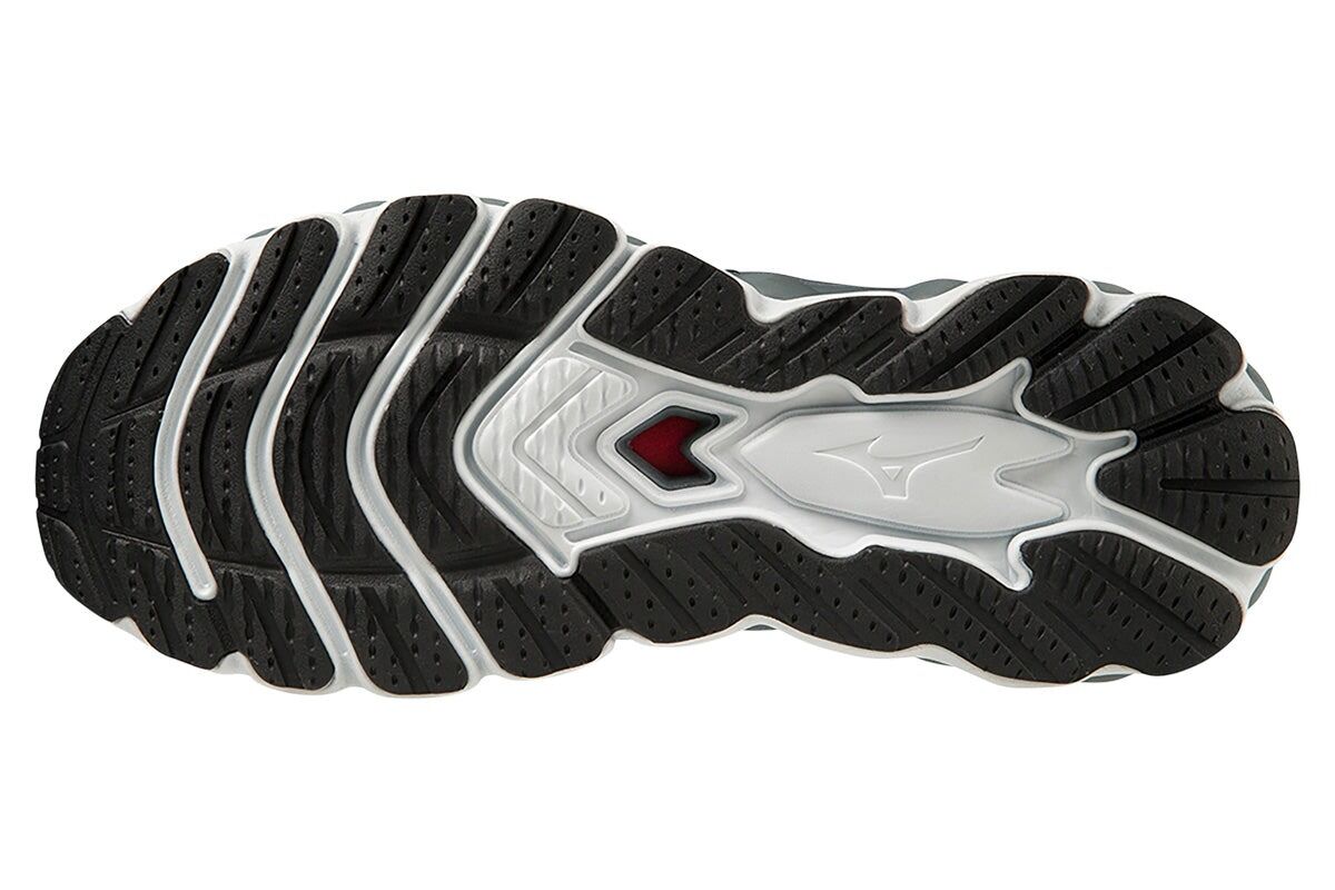 Mens Mizuno Wave Sky 7 2E Wide Black/Glacial Ridge/Stormy Weather, Size US 11.5