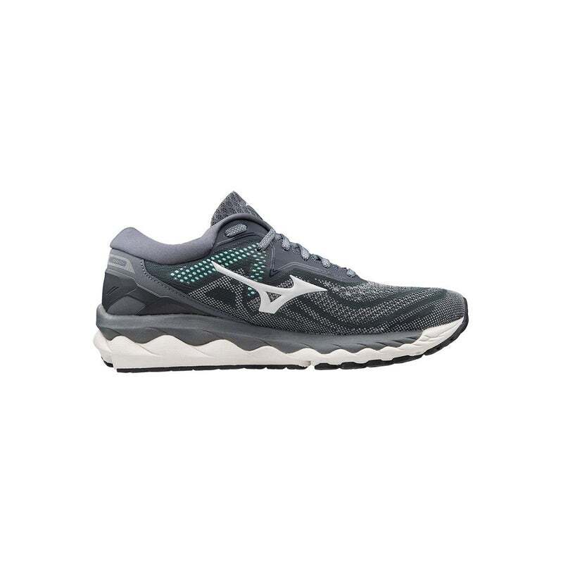 Mizuno Womens Wave Sky 4 Sneakers Running Shoes - Castlerock Snow Beach Glass-6