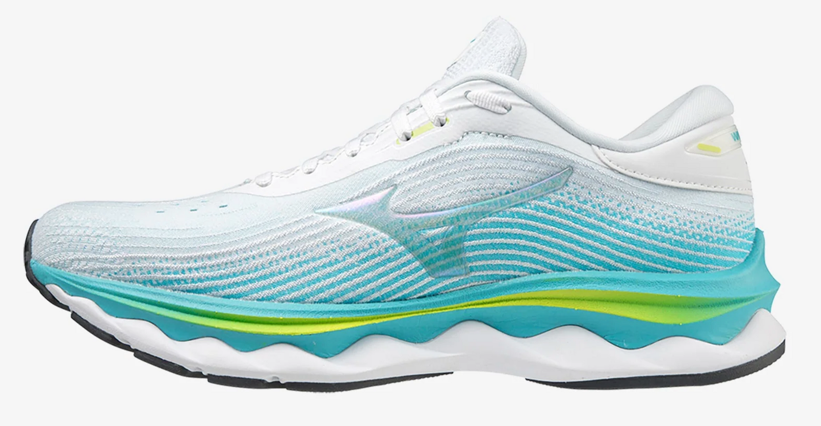 Mizuno Womens Wave Sky 5 Athletic Running Shoes Runners Sneakers - Aqua/White-3