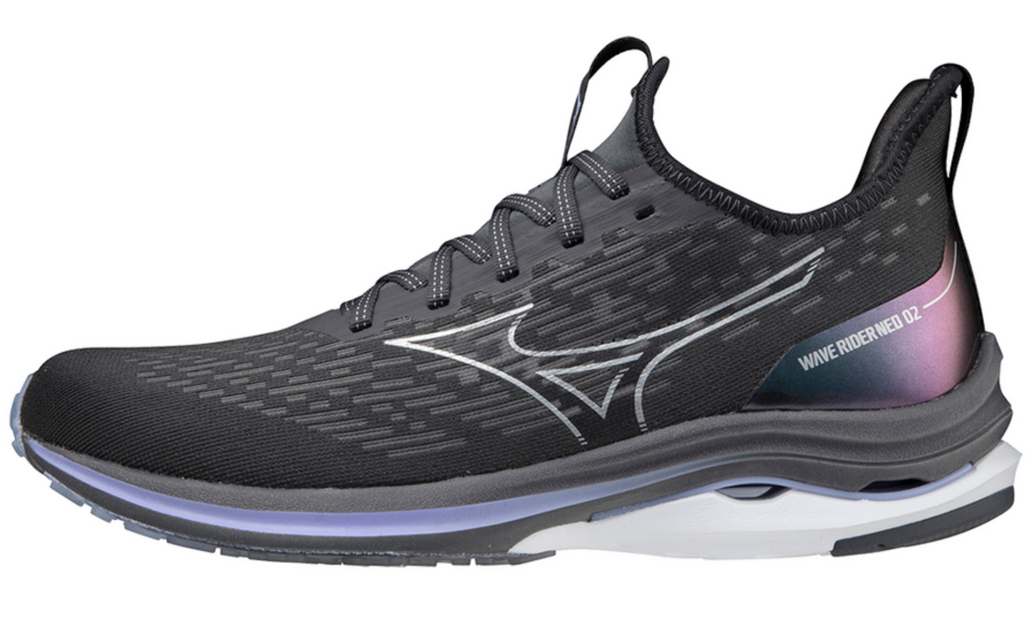 Mizuno Womens Wave Rider Neo 2 Running Athletic Runners Shoes Sneakers - Black-0