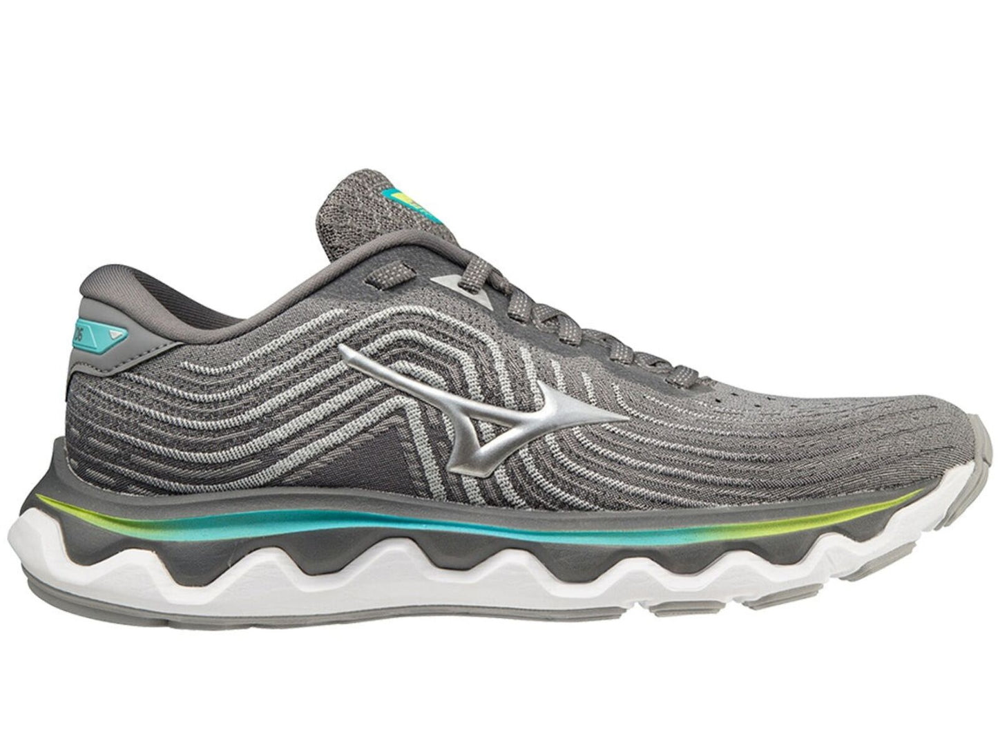 Womens Mizuno Wave Horizon 6 Ultimate Running Shoes Gray/Silver/Blue Curacao in Size 7.5-0