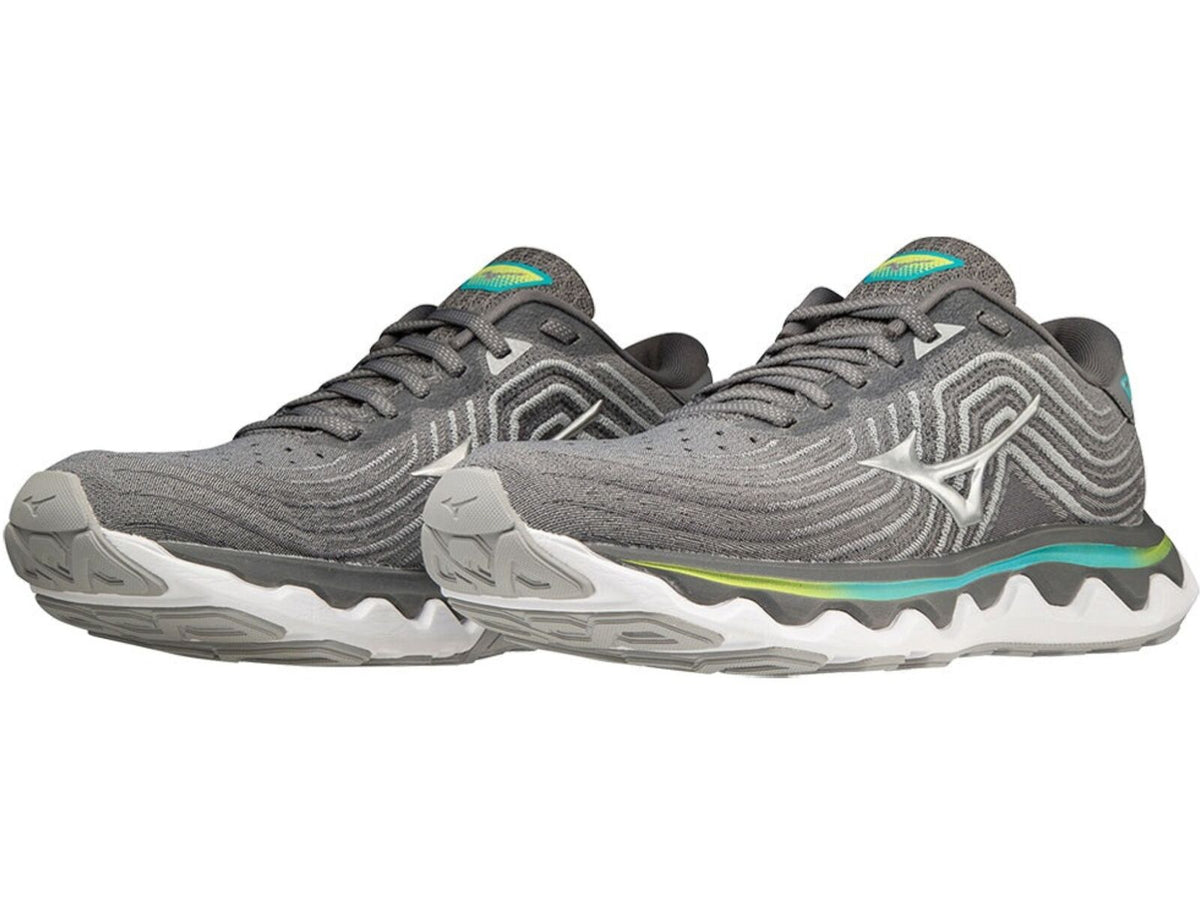 Womens Mizuno Wave Horizon 6 Ultimate Running Shoes Gray/Silver/Blue Curacao in Size US 7.5