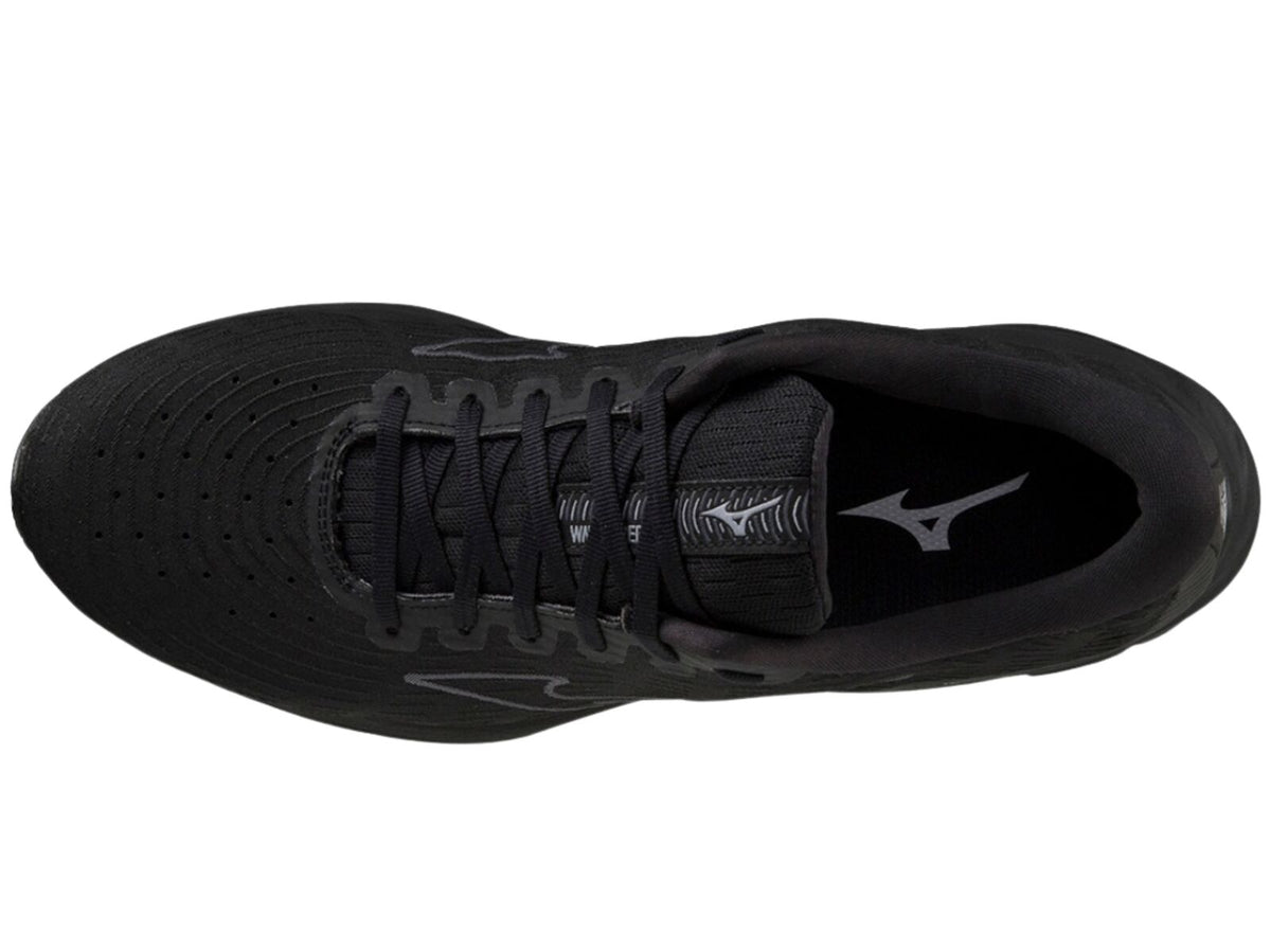 Mizuno Wave Rider 26 SSW Womens Running Shoes – Black/Ultimate Gray – Smooth Stretch Woven – Enerzy Foam – Cushioned & Stable US 7