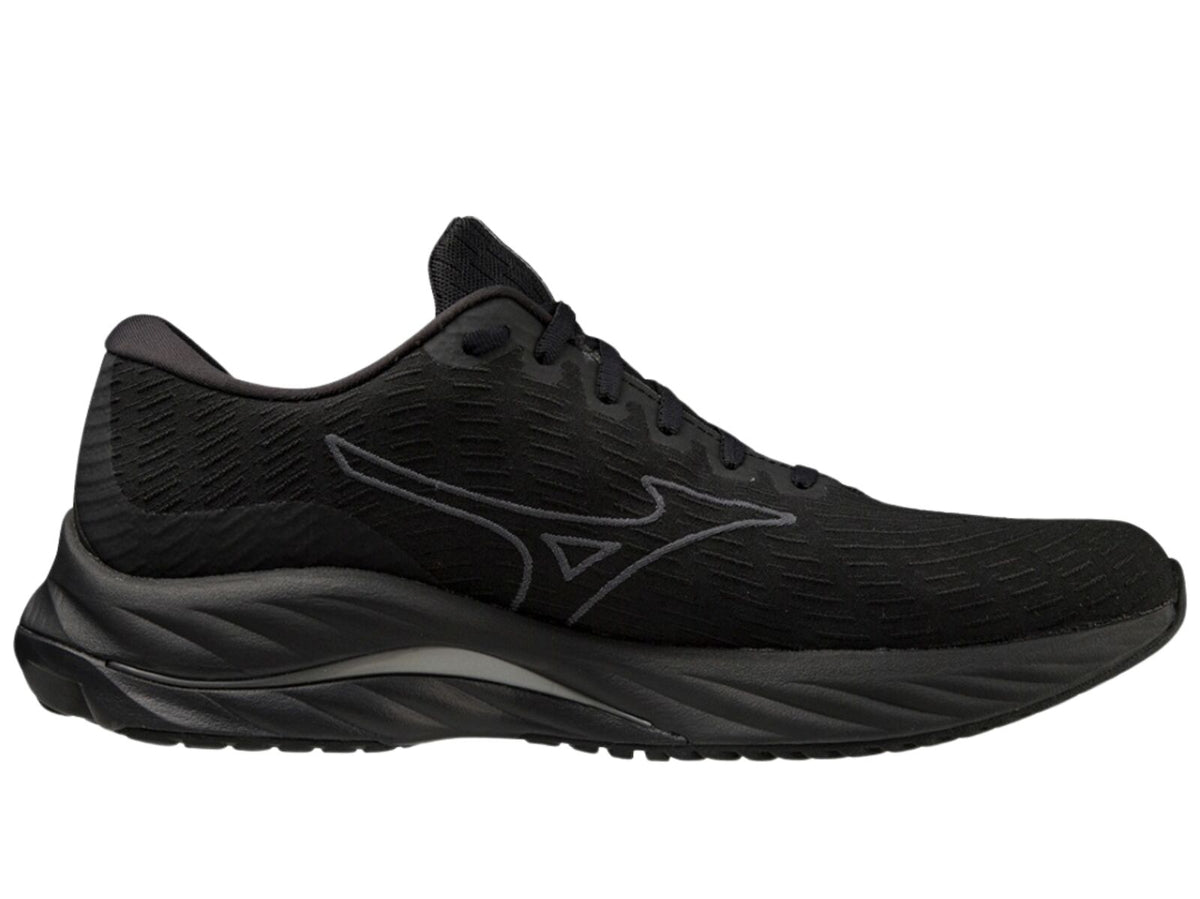 Mizuno Wave Rider 26 SSW Womens Running Shoes – Black/Ultimate Gray – Smooth Stretch Woven – Enerzy Foam – Cushioned & Stable US 7