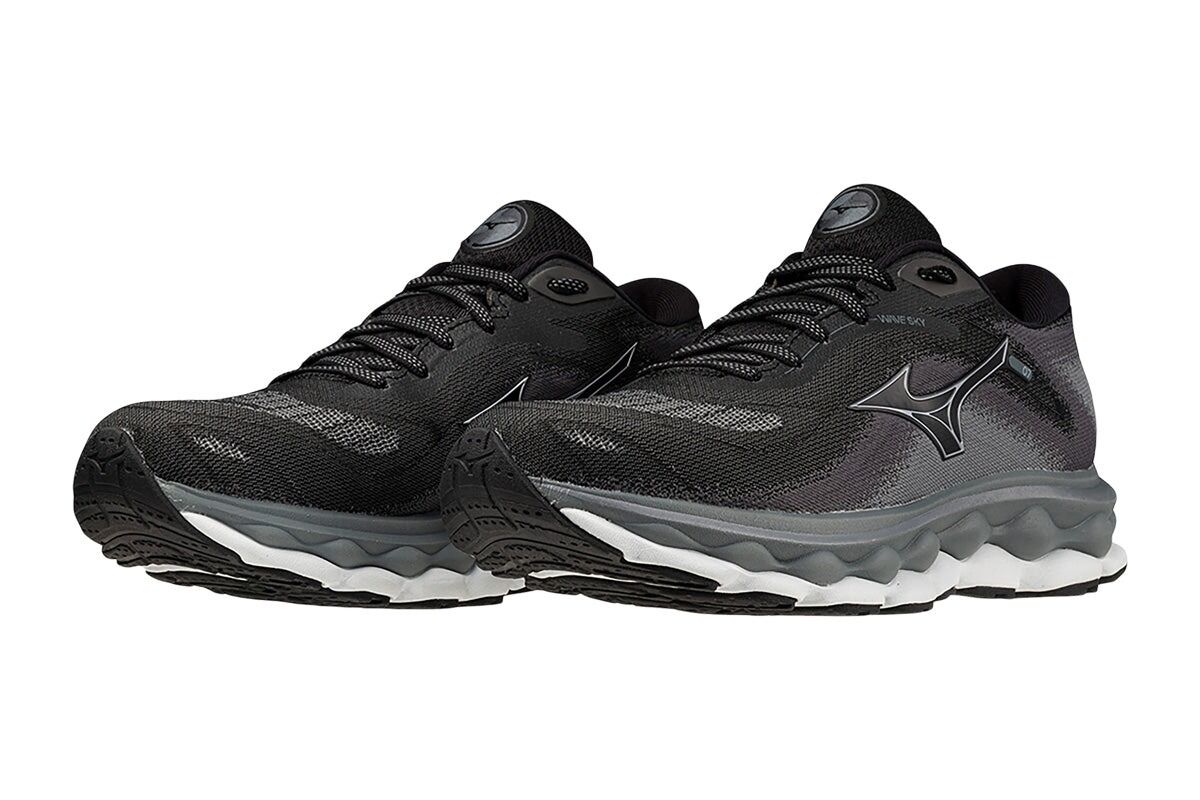 Mizuno Wave Sky 7 Womens Running Shoes D Wide in Black / Silverstar  – Size US 7