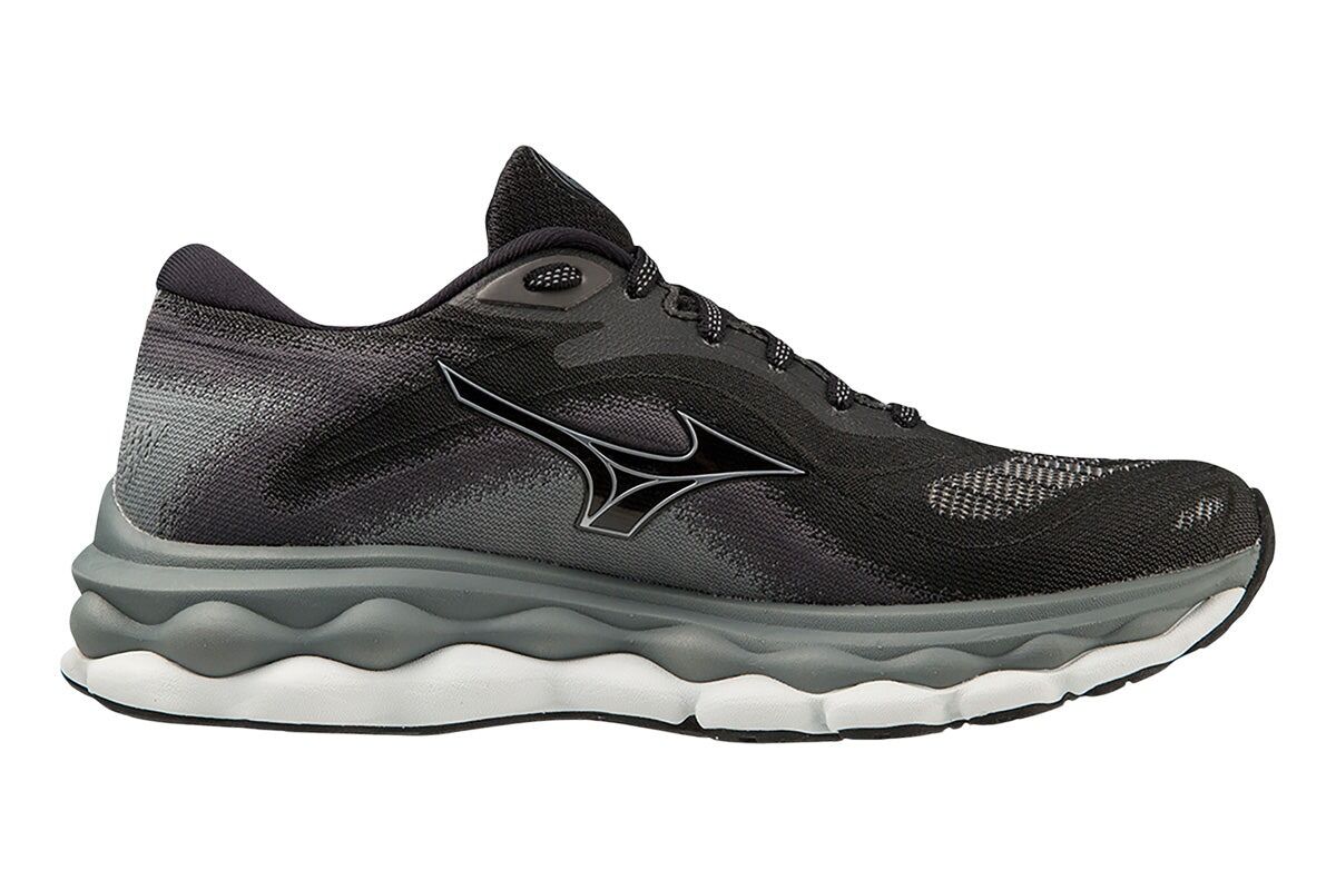 Mizuno Wave Sky 7 Womens Running Shoes D Wide in Black / Silverstar  – Size US 7