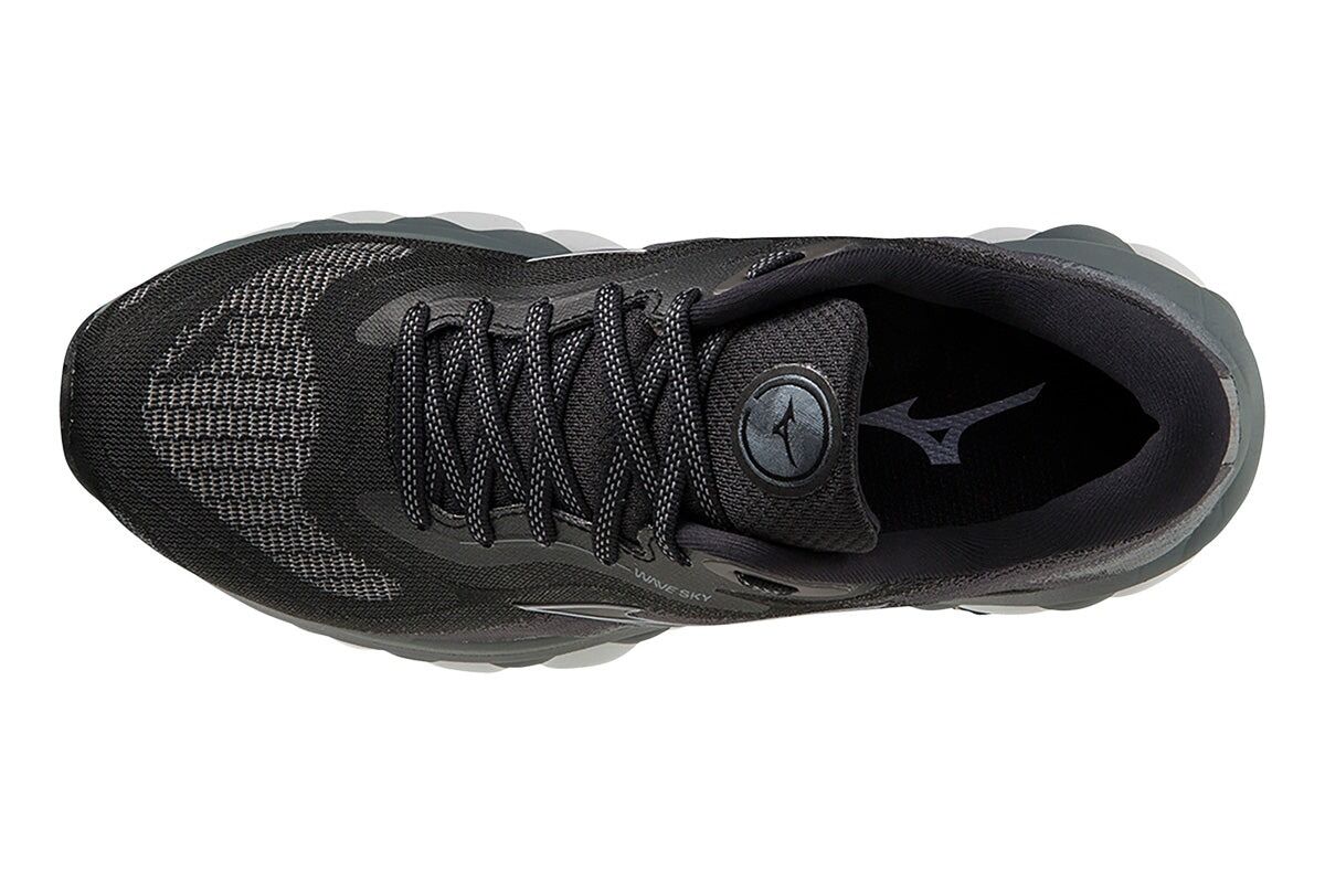 Mizuno Wave Sky 7 Womens Running Shoes D Wide in Black / Silverstar  – Size US 7