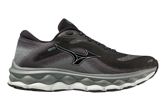 Mizuno Wave Sky 7 Womens Running Shoes D Wide in Black / Silverstar  – Size US 7