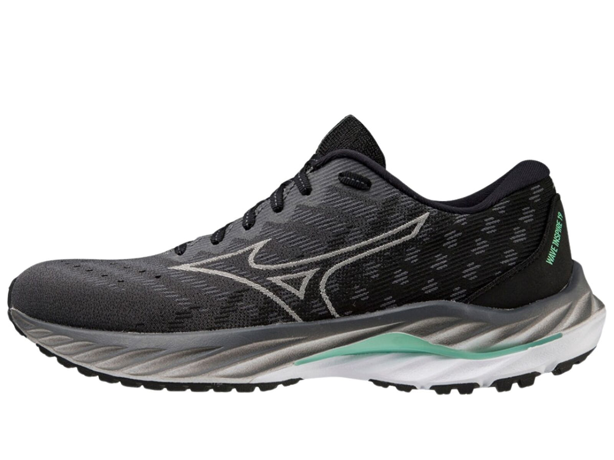 Mizuno Wave Inspire 19 Womens Running Shoes in Iron Gate Nimbus Cloud Spring Bud - Size US 7.5