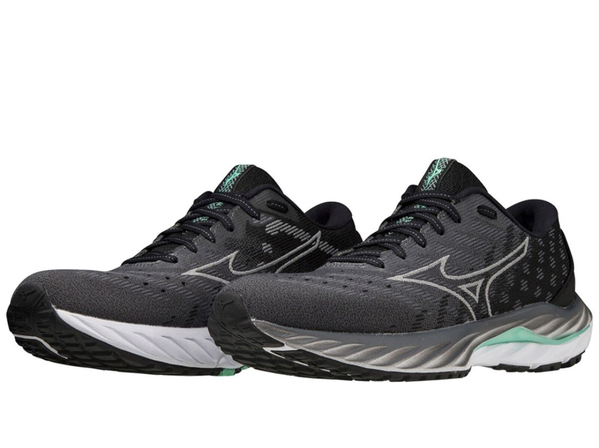 Mizuno Wave Inspire 19 Womens Running Shoes in Iron Gate Nimbus Cloud Spring Bud - Size US 7.5