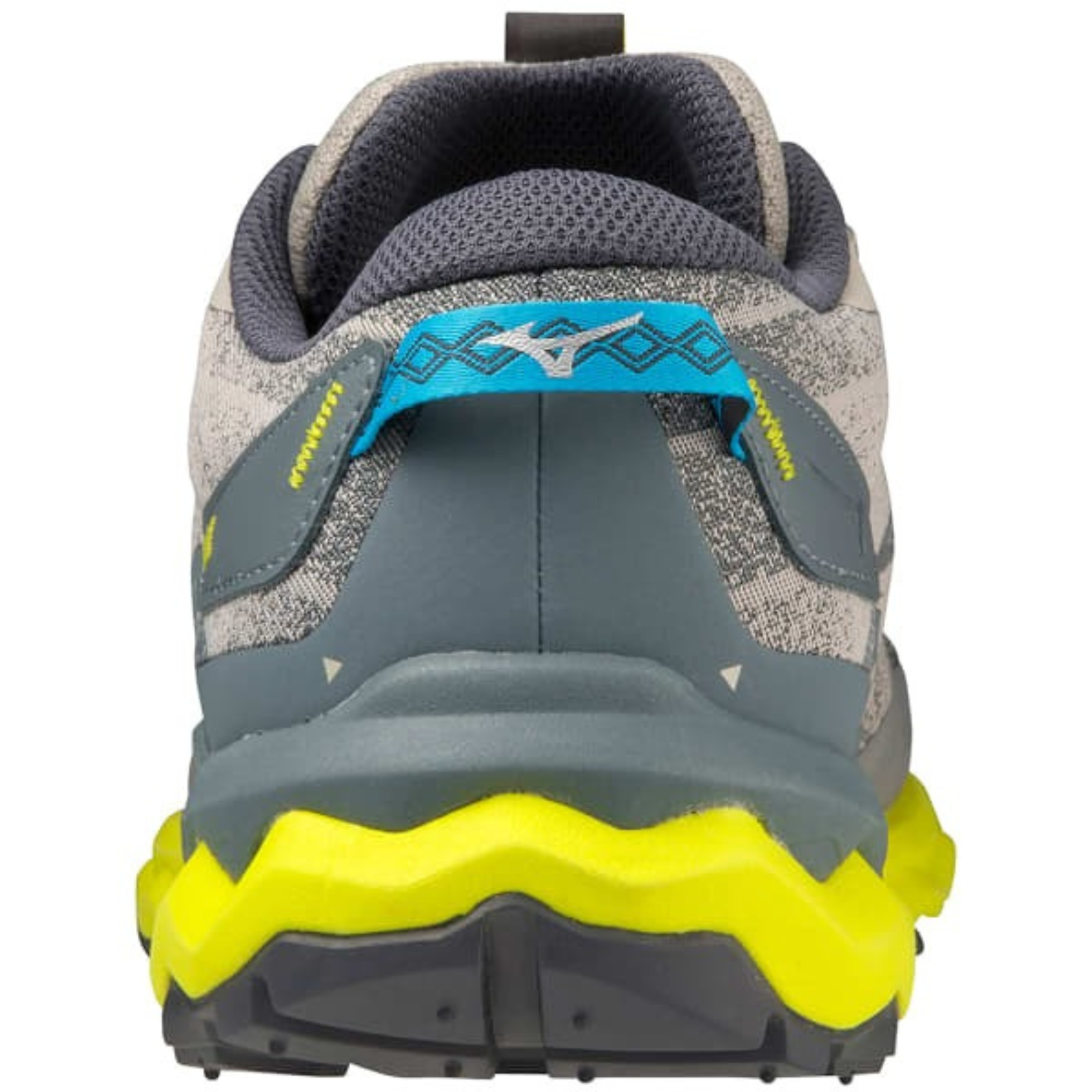 Mizuno Wave Daichi 7 Mens Trail Shoes Gray/Blue/Bolt Size 11-4