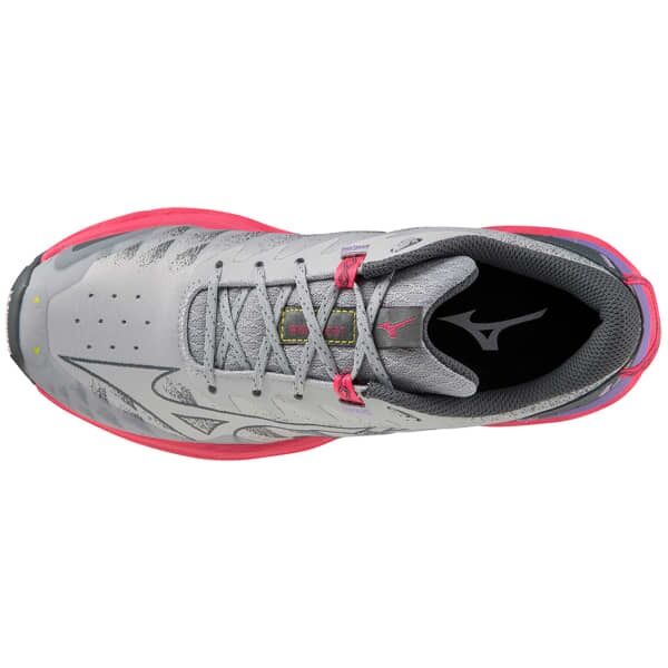 Womens Mizuno Wave Daichi 7 2023 Pearl Blue/High-Vis Pink/Purple Punch US 7