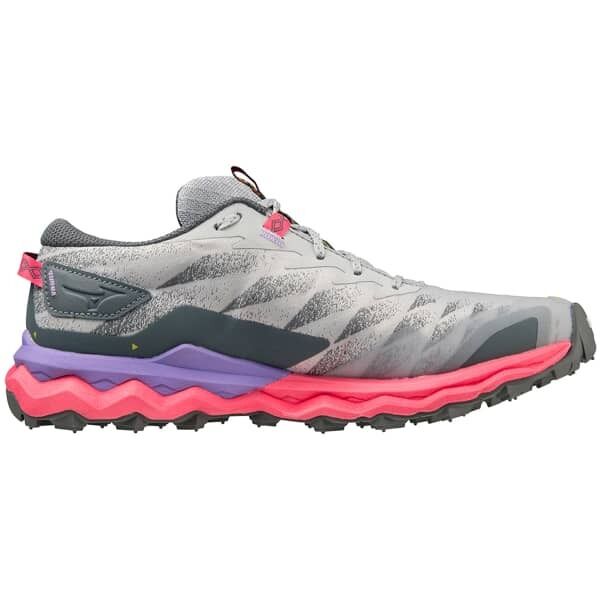 Womens Mizuno Wave Daichi 7 2023 Pearl Blue/High-Vis Pink/Purple Punch US 7