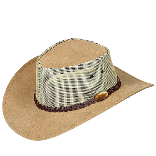 Jacaru 1019 Summer Breeze Squashy Suede Leather Hat - Wide Brim Outback Hat-6