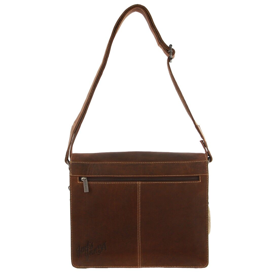Jack's Inn Lady Killer Brown Crazy Horse Leather Shoulder Bag Western Vintage in Cognac-2