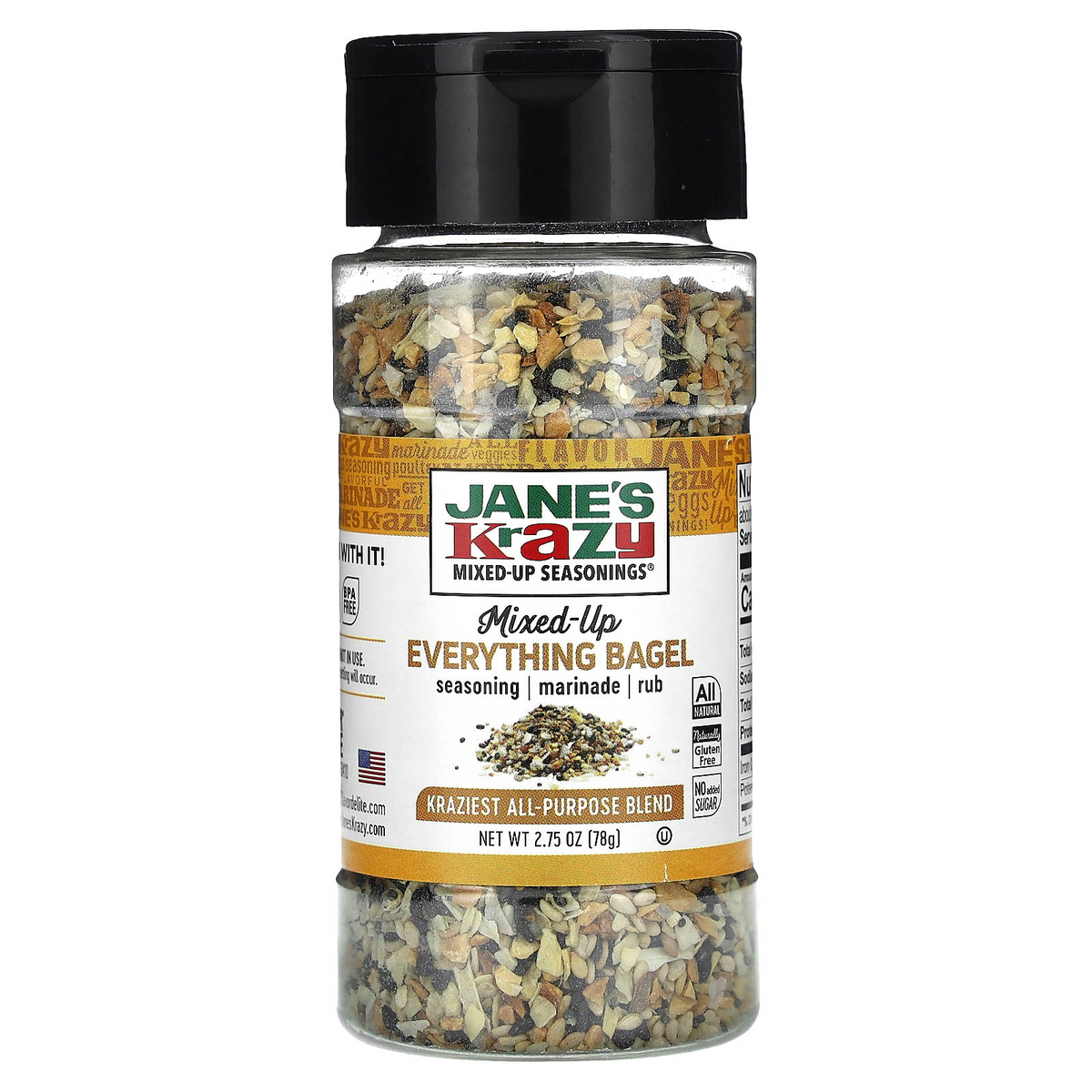 12x Jane's Krazy Mixed up Seasoning - Everything Bagel Seasoning (78g)