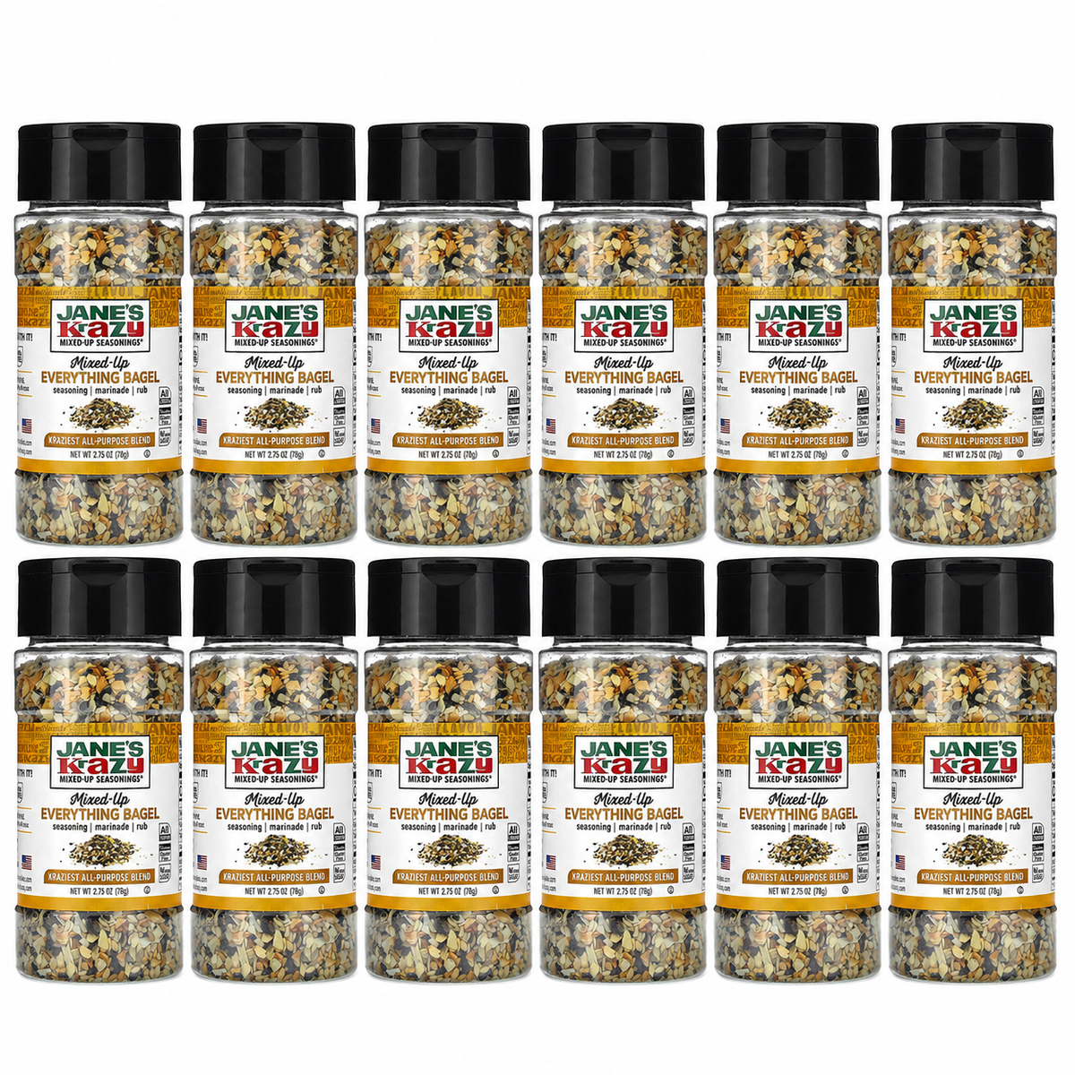 12x Jane's Krazy Mixed up Seasoning - Everything Bagel Seasoning (78g)